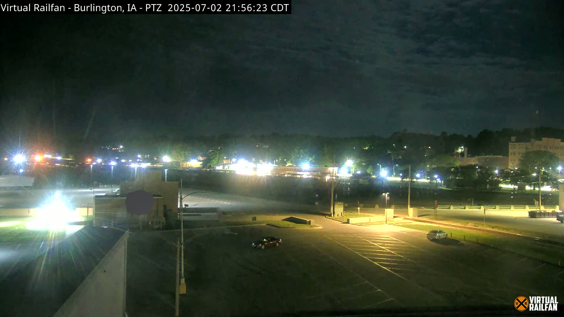 Burlington City & Mississippi River& BNSF Railway Burlington Station Live Cam - Burlington, Des Moines, Iowa, USA