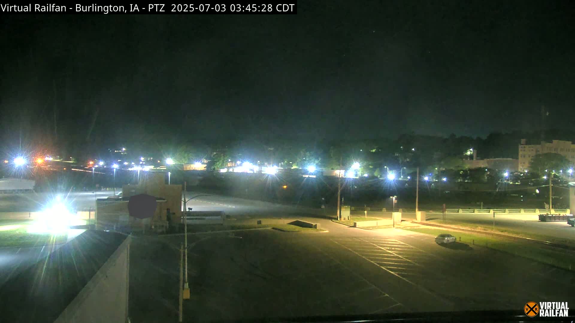 Burlington City & Mississippi River& BNSF Railway Burlington Station Live Cam - Burlington, Des Moines, Iowa, USA