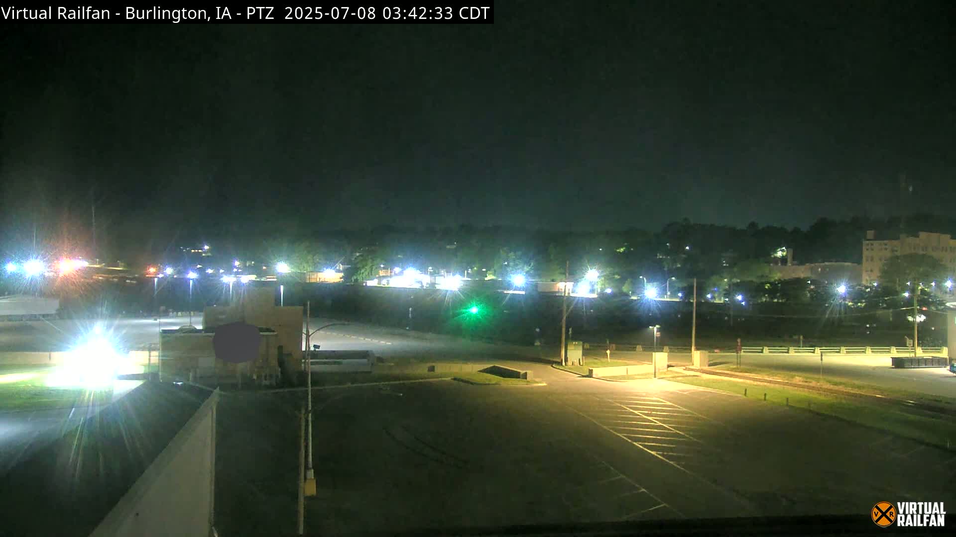 Burlington City & Mississippi River& BNSF Railway Burlington Station Live Cam - Burlington, Des Moines, Iowa, USA