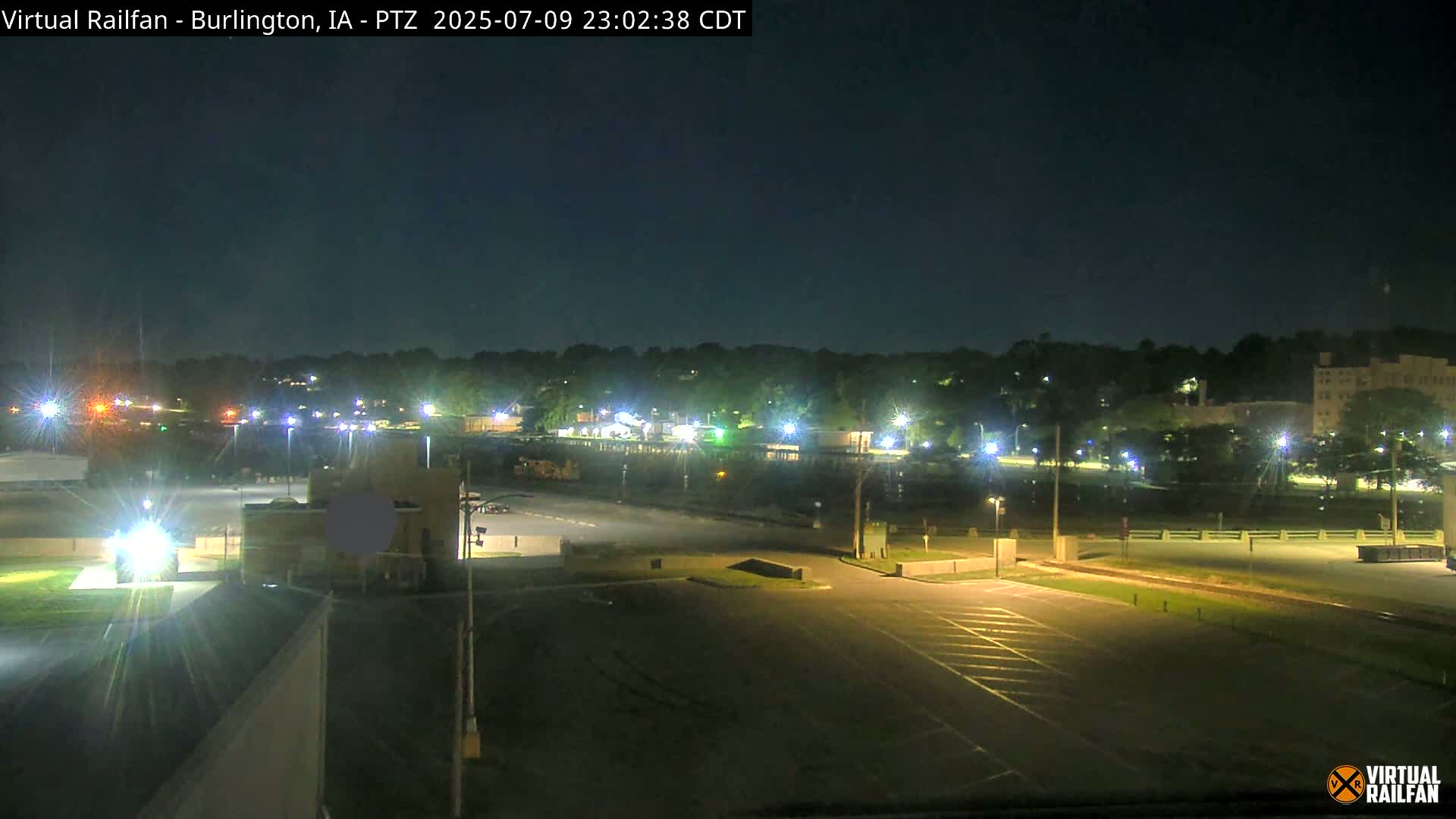 Burlington City & Mississippi River& BNSF Railway Burlington Station Live Cam - Burlington, Des Moines, Iowa, USA