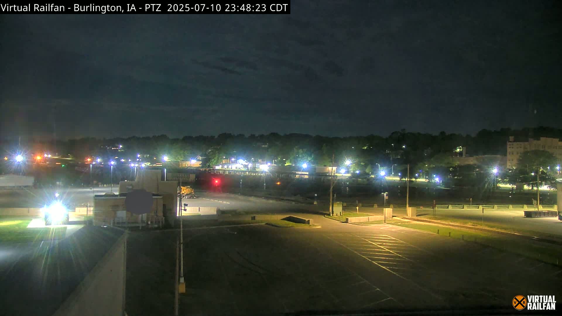 Burlington City & Mississippi River& BNSF Railway Burlington Station Live Cam - Burlington, Des Moines, Iowa, USA
