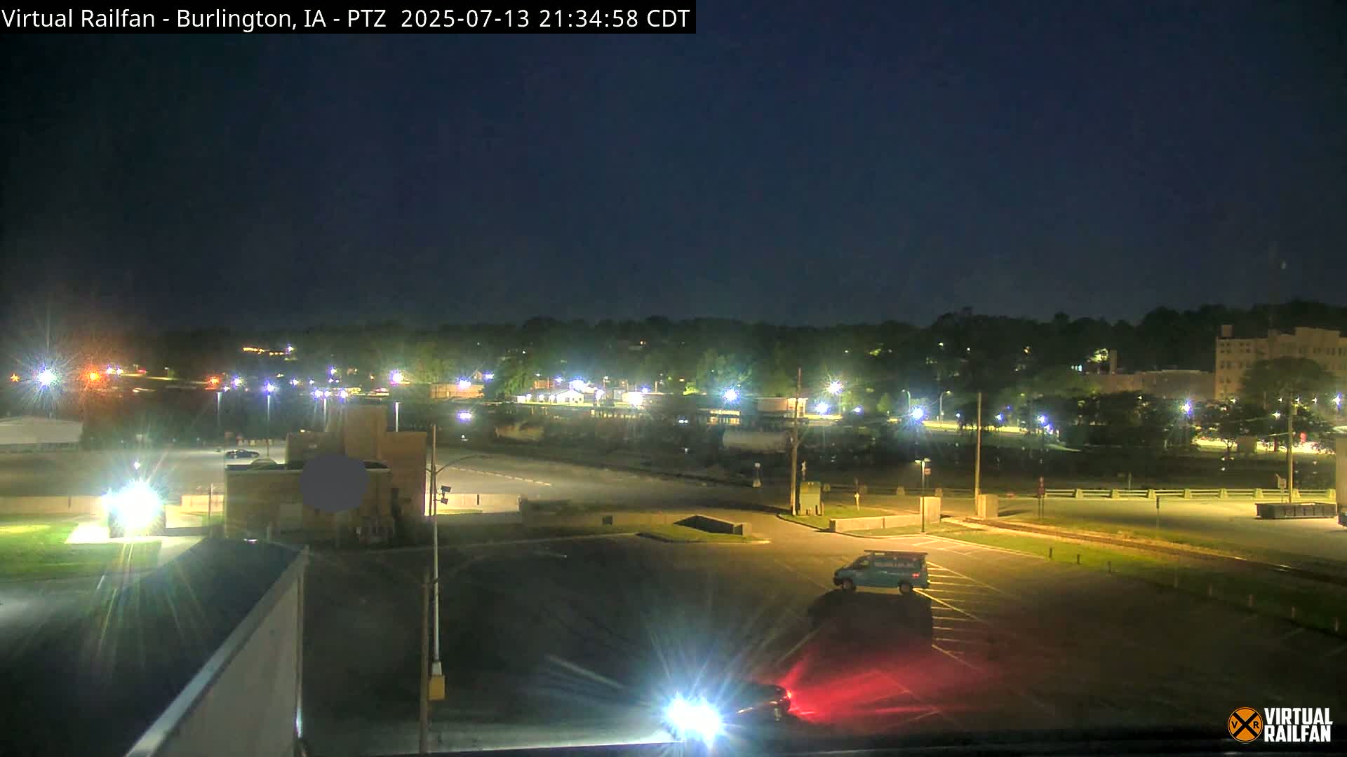 Burlington City & Mississippi River& BNSF Railway Burlington Station Live Cam - Burlington, Des Moines, Iowa, USA