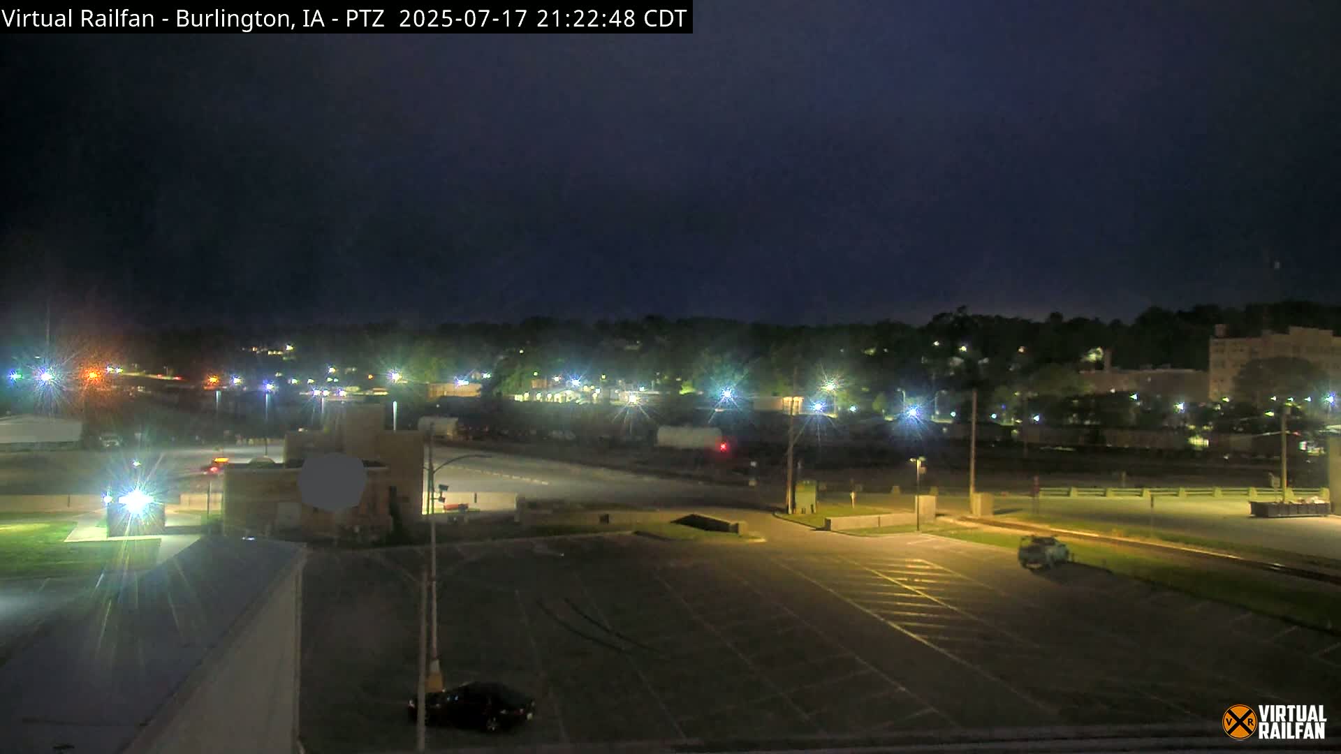 Burlington City & Mississippi River& BNSF Railway Burlington Station Live Cam - Burlington, Des Moines, Iowa, USA