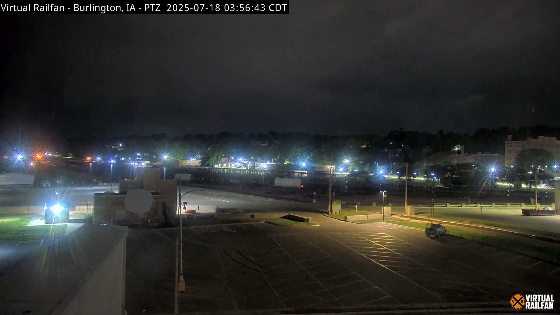 Burlington City & Mississippi River& BNSF Railway Burlington Station Live Cam - Burlington, Des Moines, Iowa, USA
