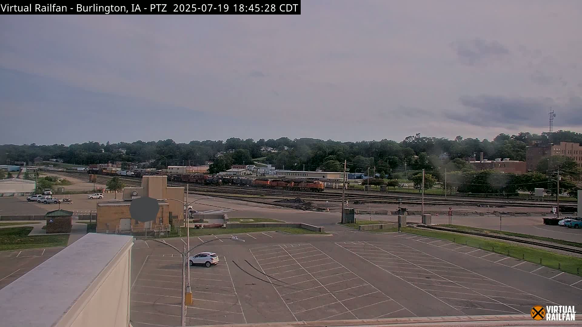 Burlington City & Mississippi River& BNSF Railway Burlington Station Live Cam - Burlington, Des Moines, Iowa, USA