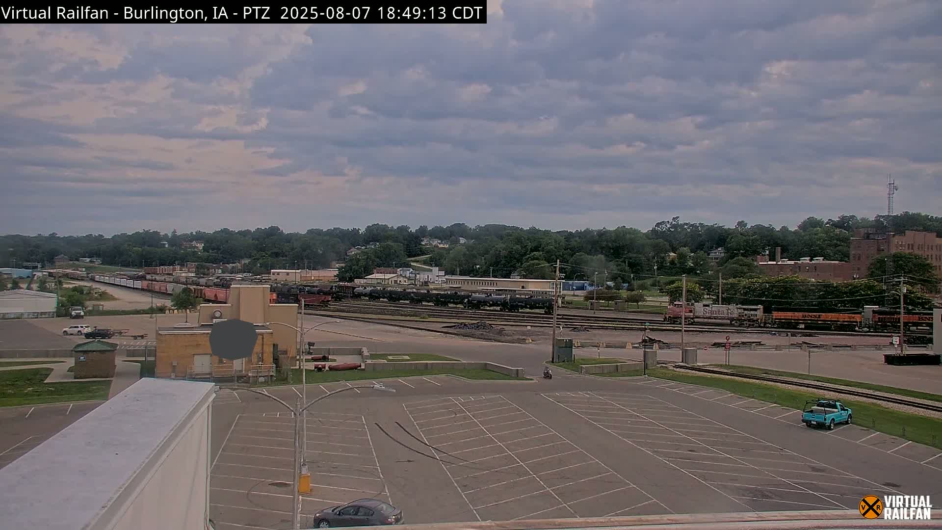 Burlington City & Mississippi River& BNSF Railway Burlington Station Live Cam - Burlington, Des Moines, Iowa, USA