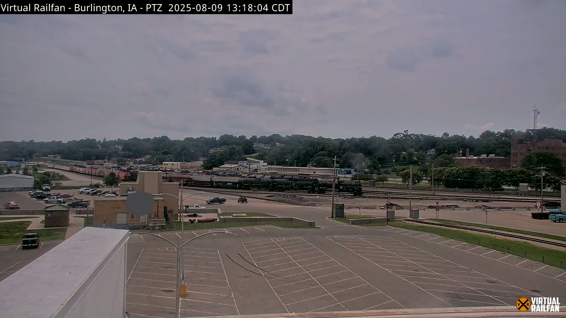 Burlington City & Mississippi River& BNSF Railway Burlington Station Live Cam - Burlington, Des Moines, Iowa, USA