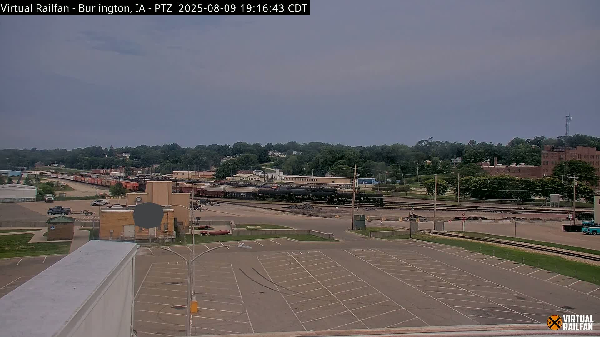 Burlington City & Mississippi River& BNSF Railway Burlington Station Live Cam - Burlington, Des Moines, Iowa, USA
