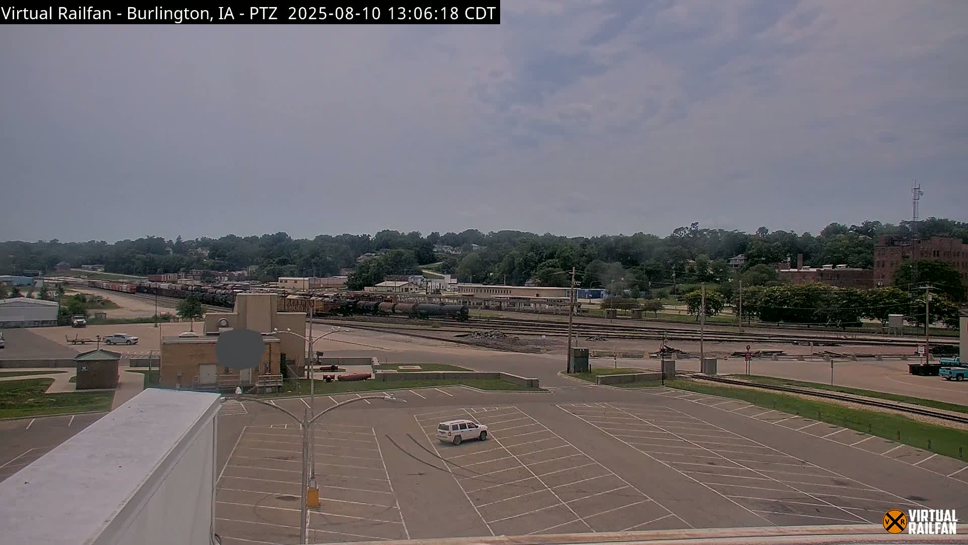 Burlington City & Mississippi River& BNSF Railway Burlington Station Live Cam - Burlington, Des Moines, Iowa, USA