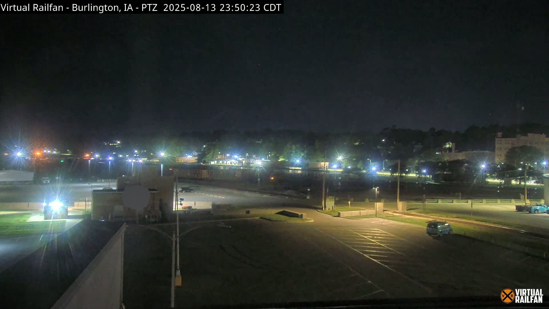 Burlington City & Mississippi River& BNSF Railway Burlington Station Live Cam - Burlington, Des Moines, Iowa, USA