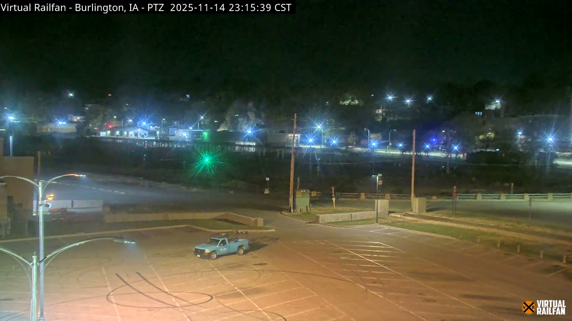 Burlington City & Mississippi River& BNSF Railway Burlington Station Live Cam - Burlington, Des Moines, Iowa, USA