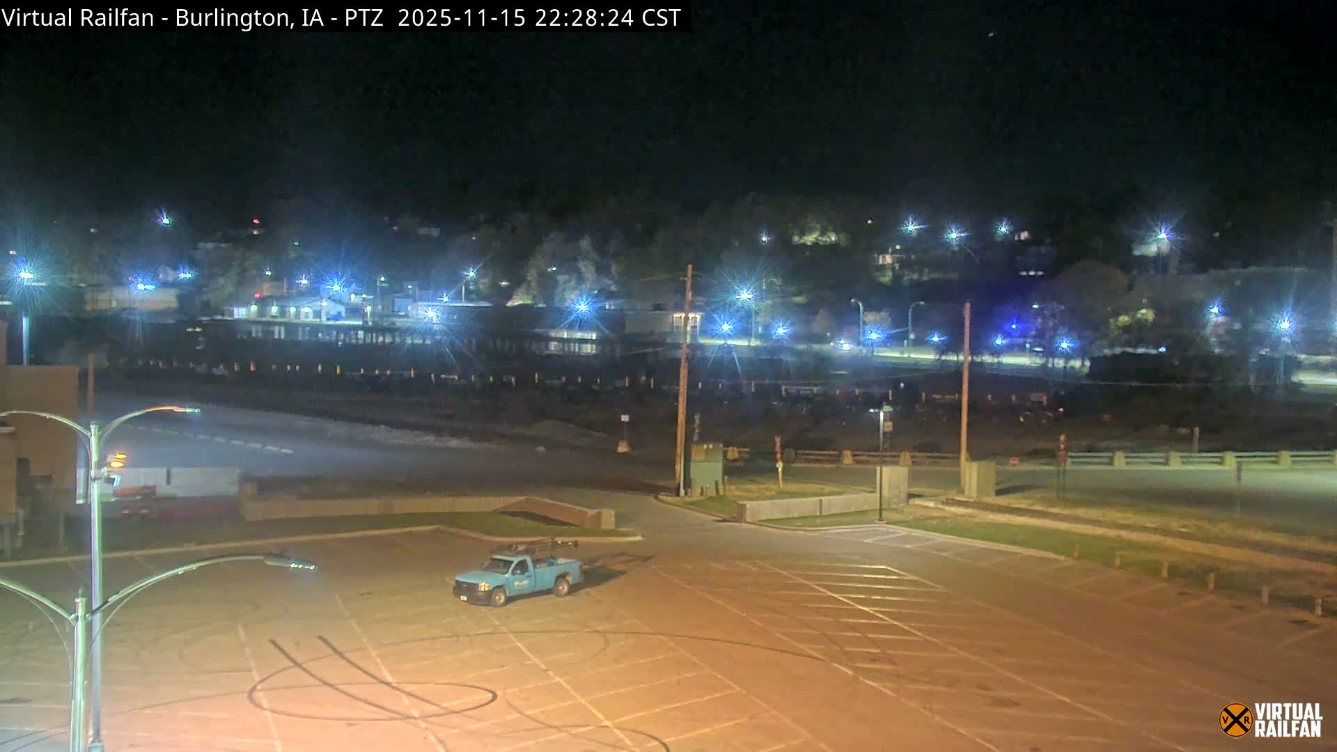 Burlington City & Mississippi River& BNSF Railway Burlington Station Live Cam - Burlington, Des Moines, Iowa, USA
