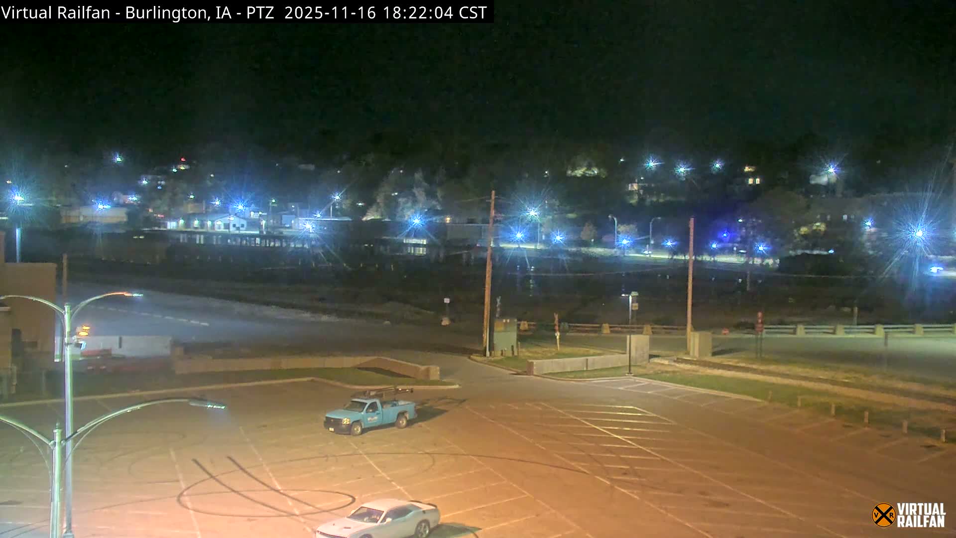 Burlington City & Mississippi River& BNSF Railway Burlington Station Live Cam - Burlington, Des Moines, Iowa, USA