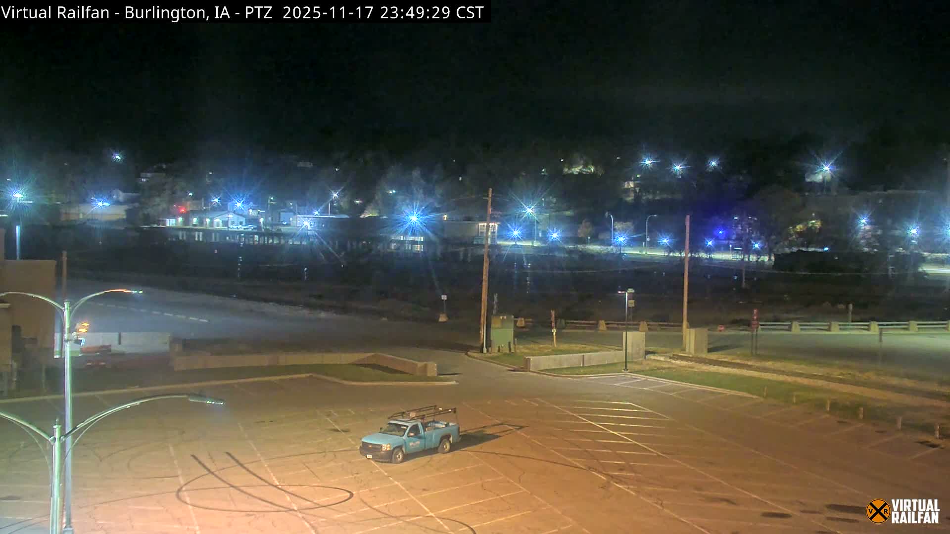 Burlington City & Mississippi River& BNSF Railway Burlington Station Live Cam - Burlington, Des Moines, Iowa, USA