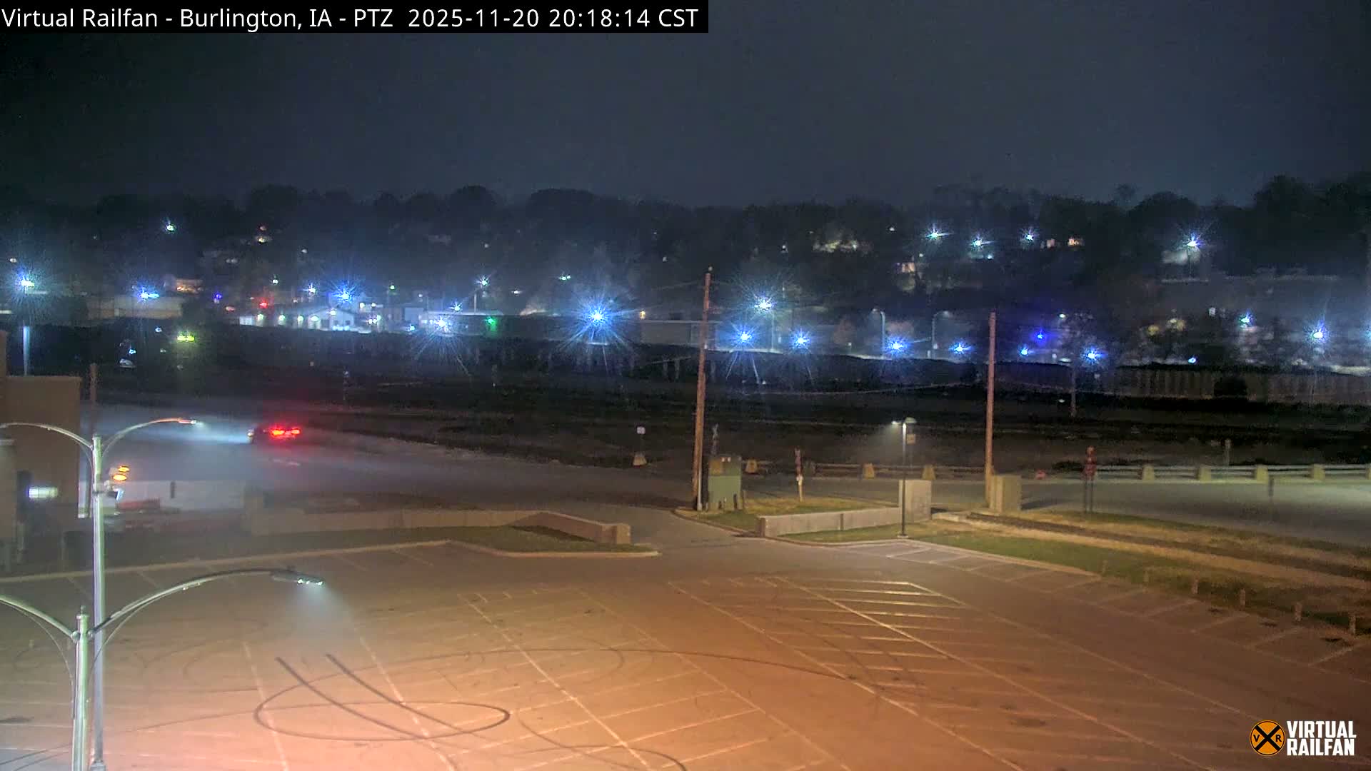 Burlington City & Mississippi River& BNSF Railway Burlington Station Live Cam - Burlington, Des Moines, Iowa, USA