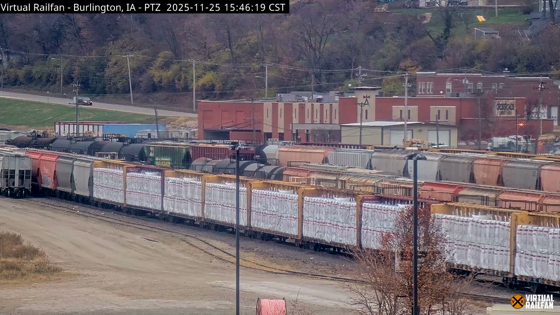 Burlington City & Mississippi River& BNSF Railway Burlington Station Live Cam - Burlington, Des Moines, Iowa, USA