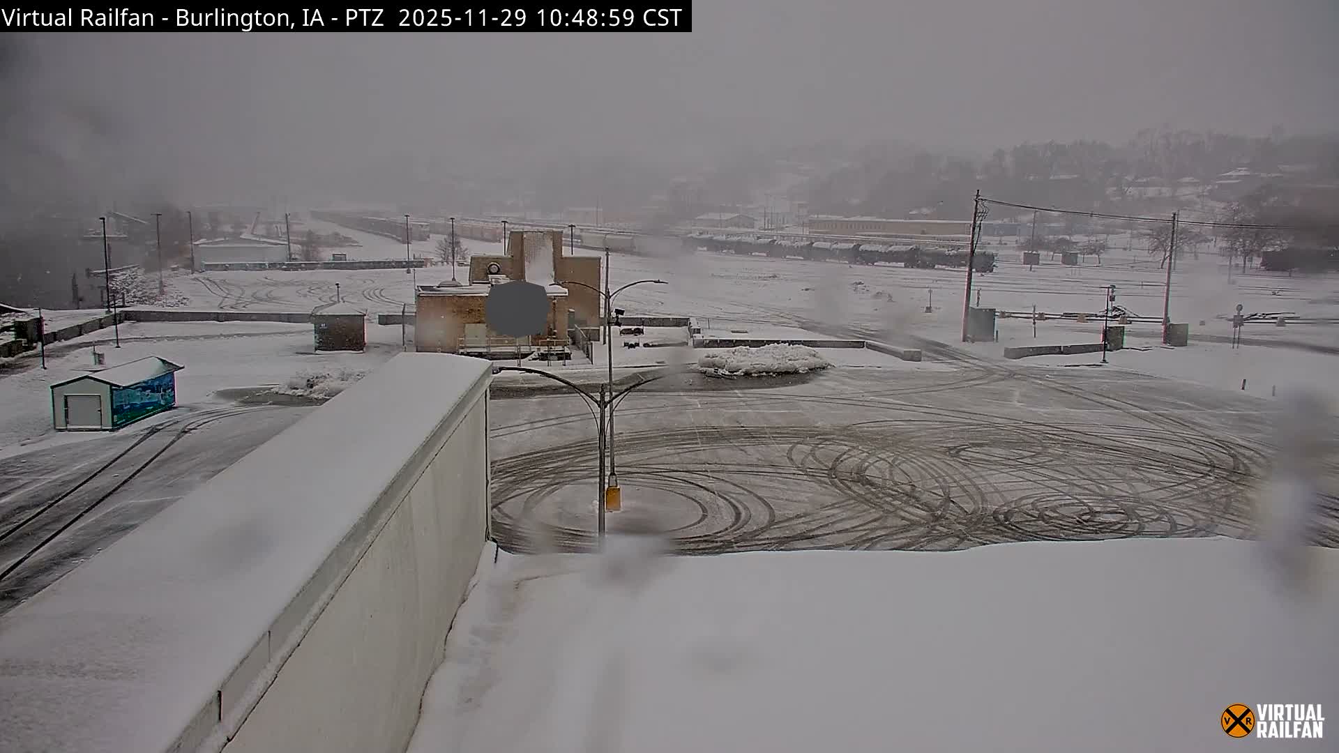 Burlington City & Mississippi River& BNSF Railway Burlington Station Live Cam - Burlington, Des Moines, Iowa, USA