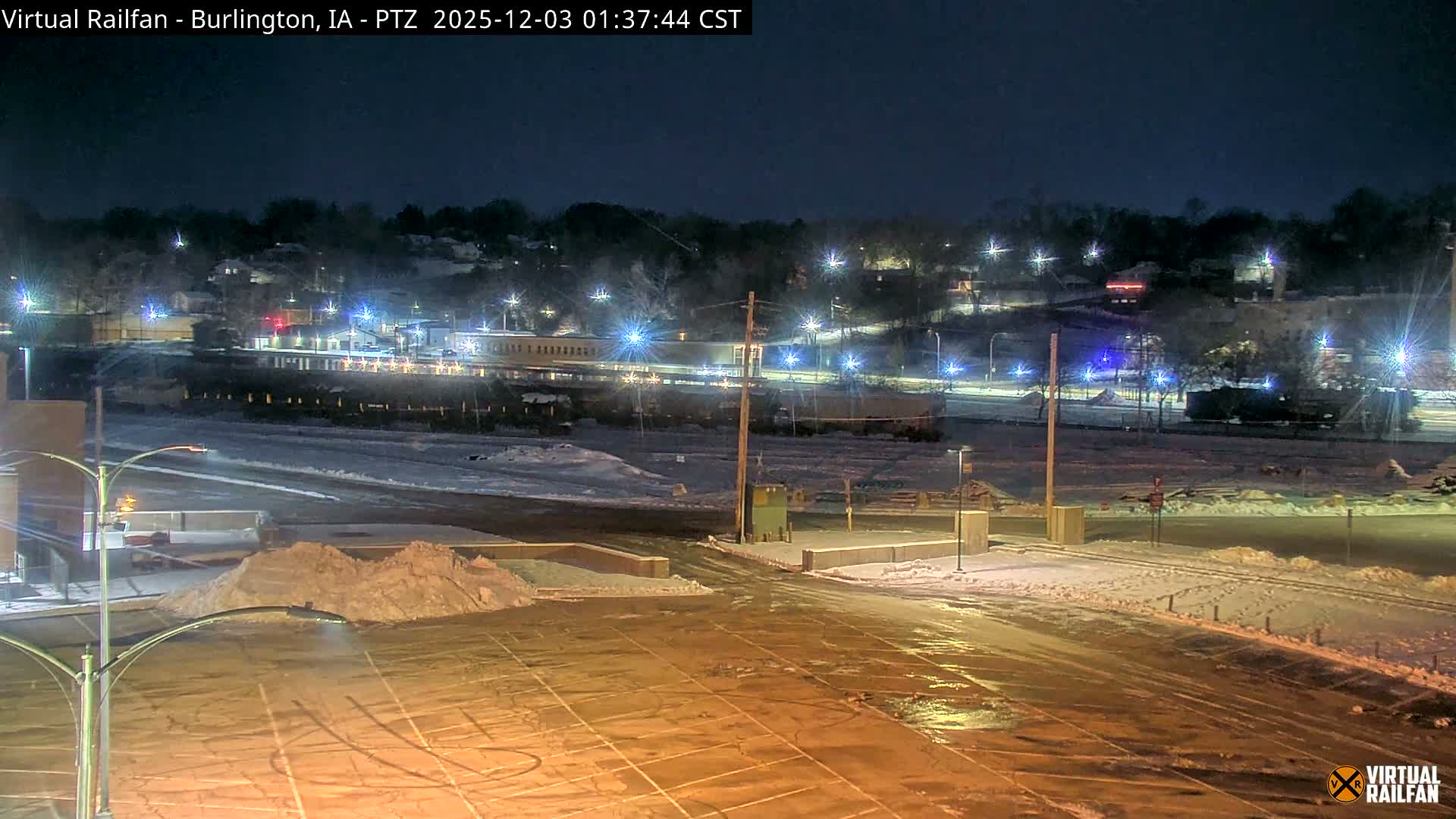Burlington City & Mississippi River& BNSF Railway Burlington Station Live Cam - Burlington, Des Moines, Iowa, USA
