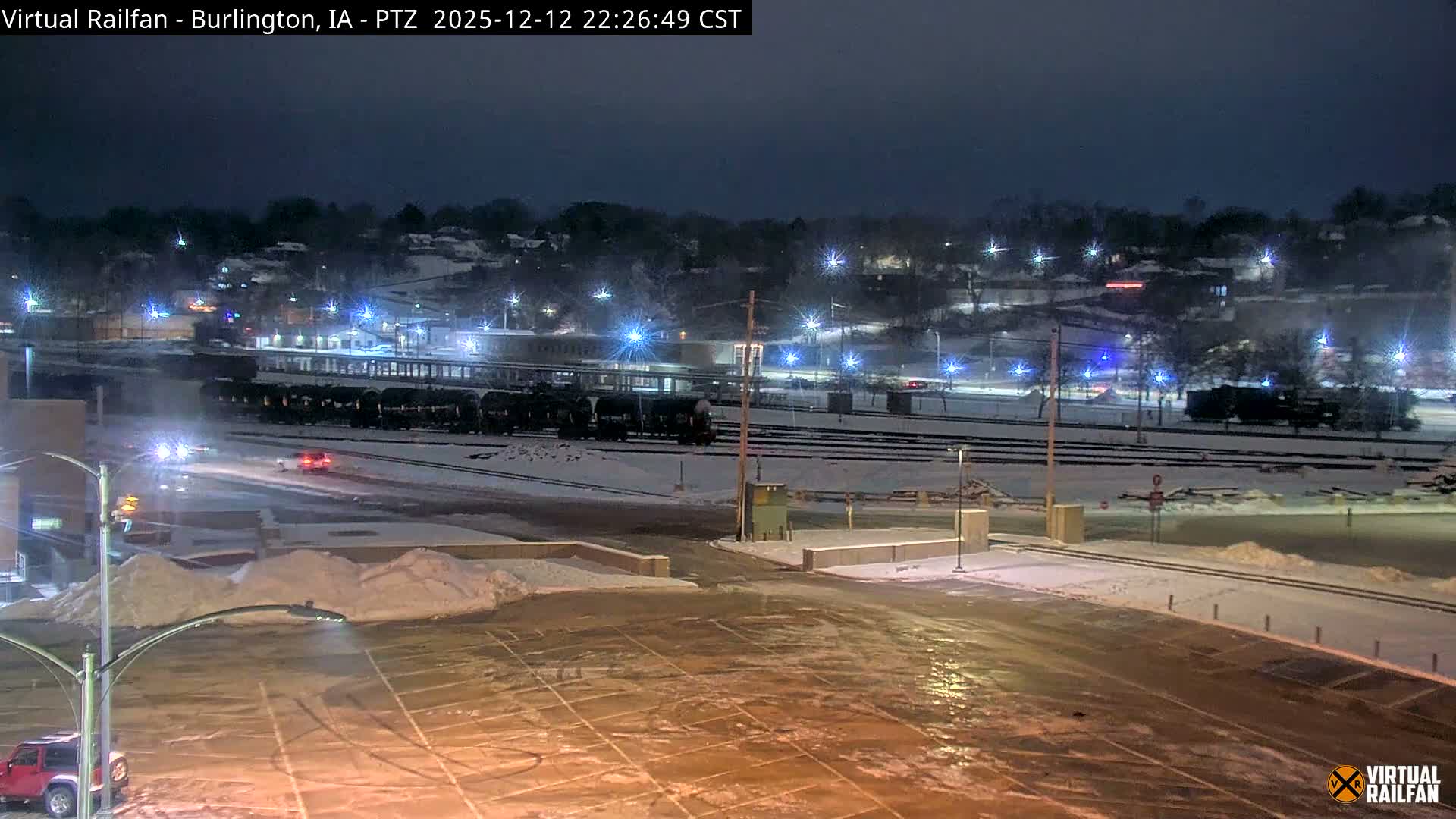 Burlington City & Mississippi River& BNSF Railway Burlington Station Live Cam - Burlington, Des Moines, Iowa, USA