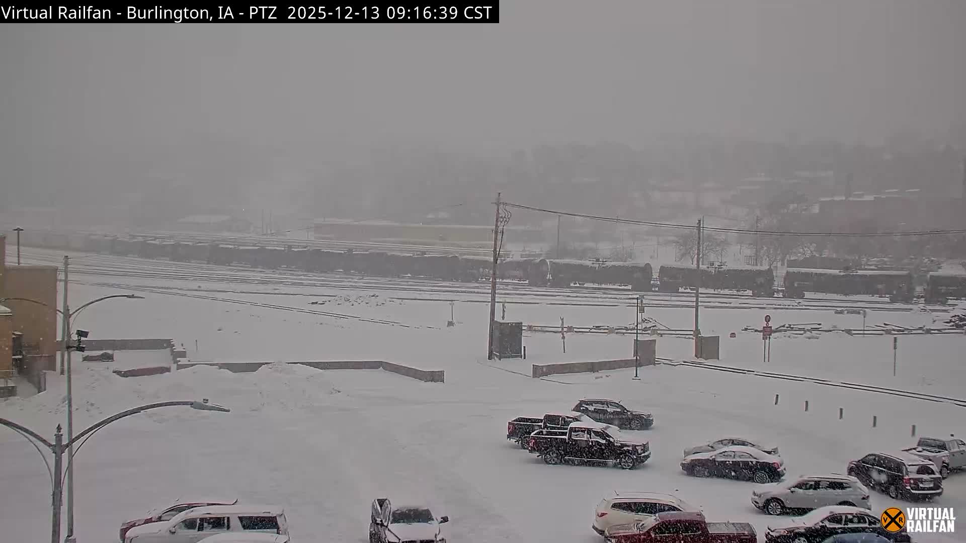 Burlington City & Mississippi River& BNSF Railway Burlington Station Live Cam - Burlington, Des Moines, Iowa, USA