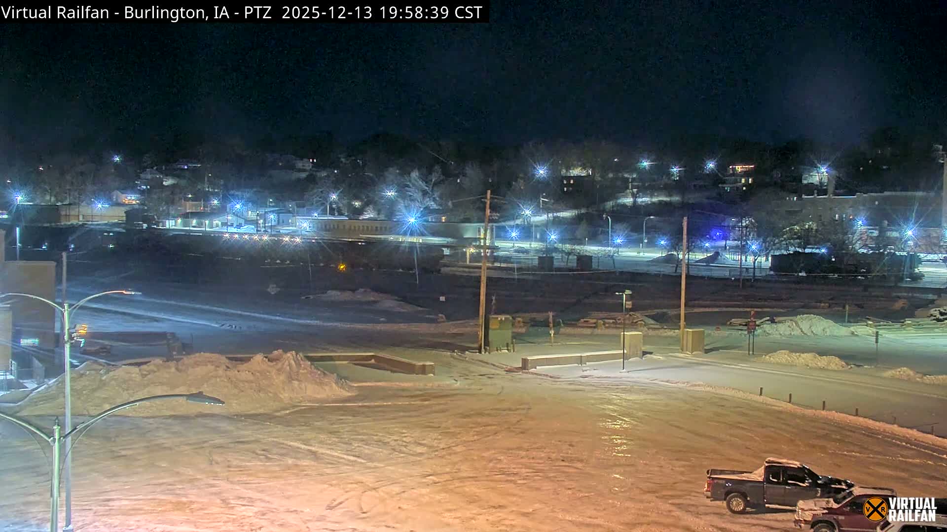 Burlington City & Mississippi River& BNSF Railway Burlington Station Live Cam - Burlington, Des Moines, Iowa, USA