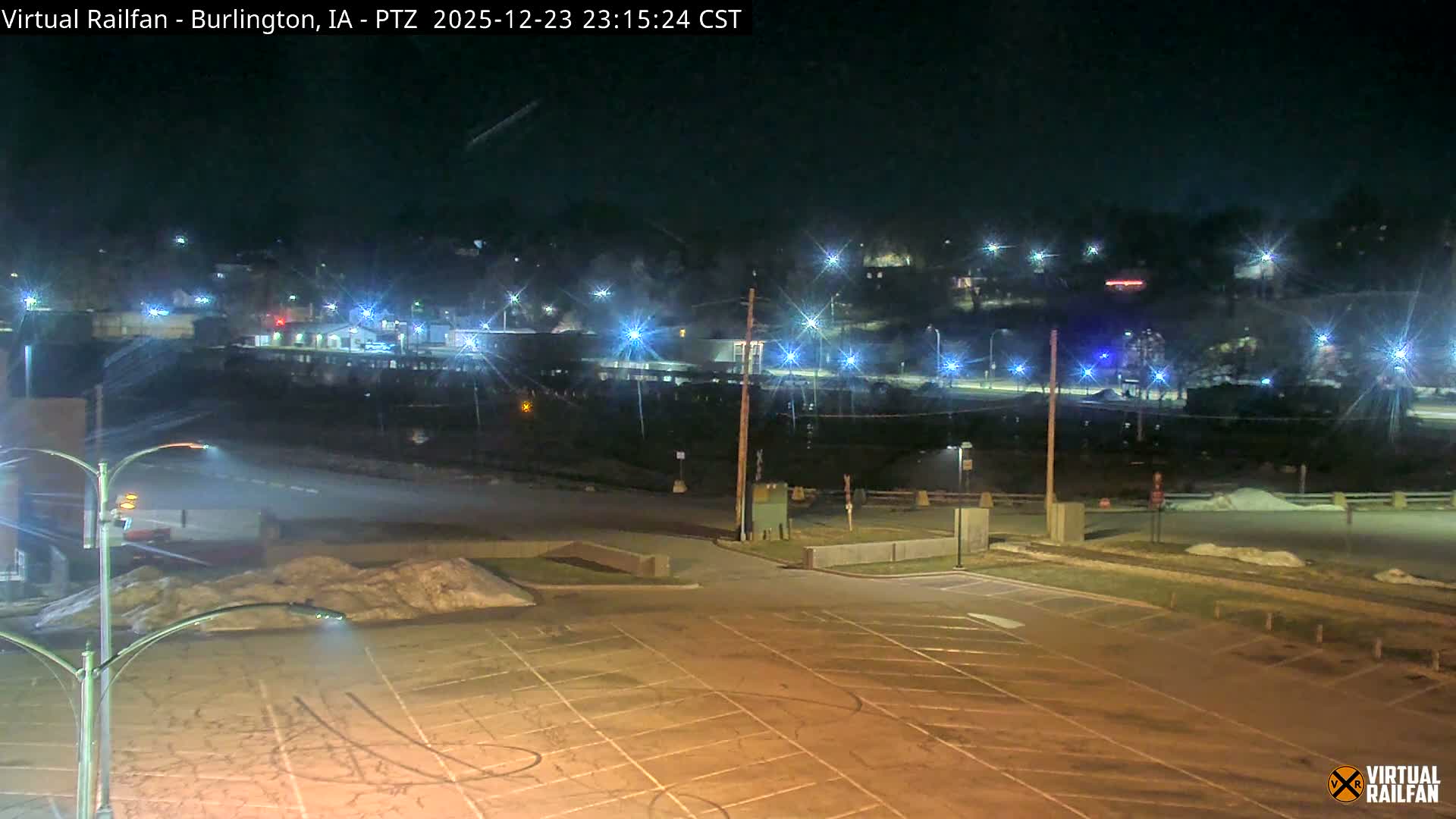 Burlington City & Mississippi River& BNSF Railway Burlington Station Live Cam - Burlington, Des Moines, Iowa, USA