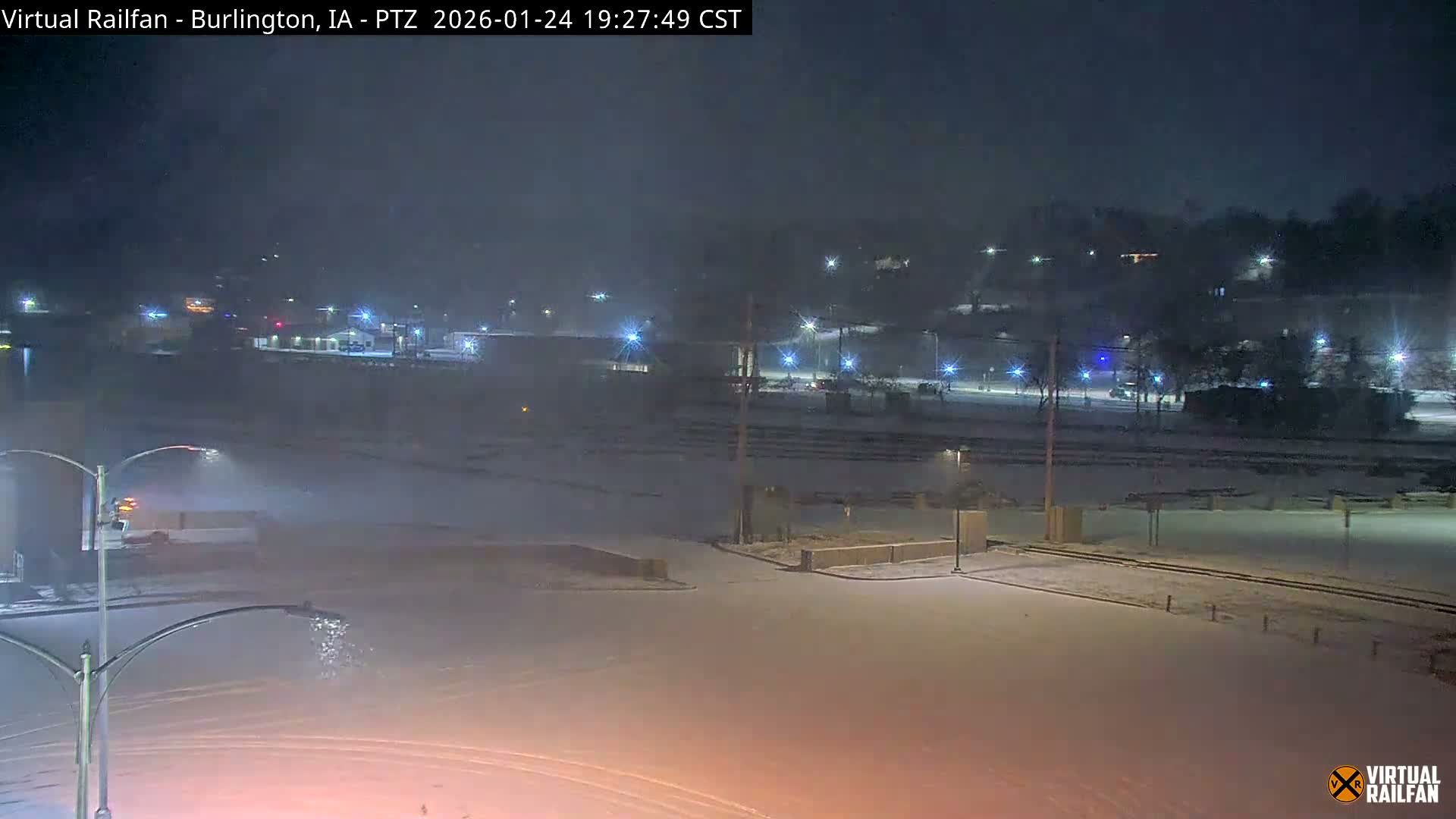Burlington City & Mississippi River& BNSF Railway Burlington Station Live Cam - Burlington, Des Moines, Iowa, USA