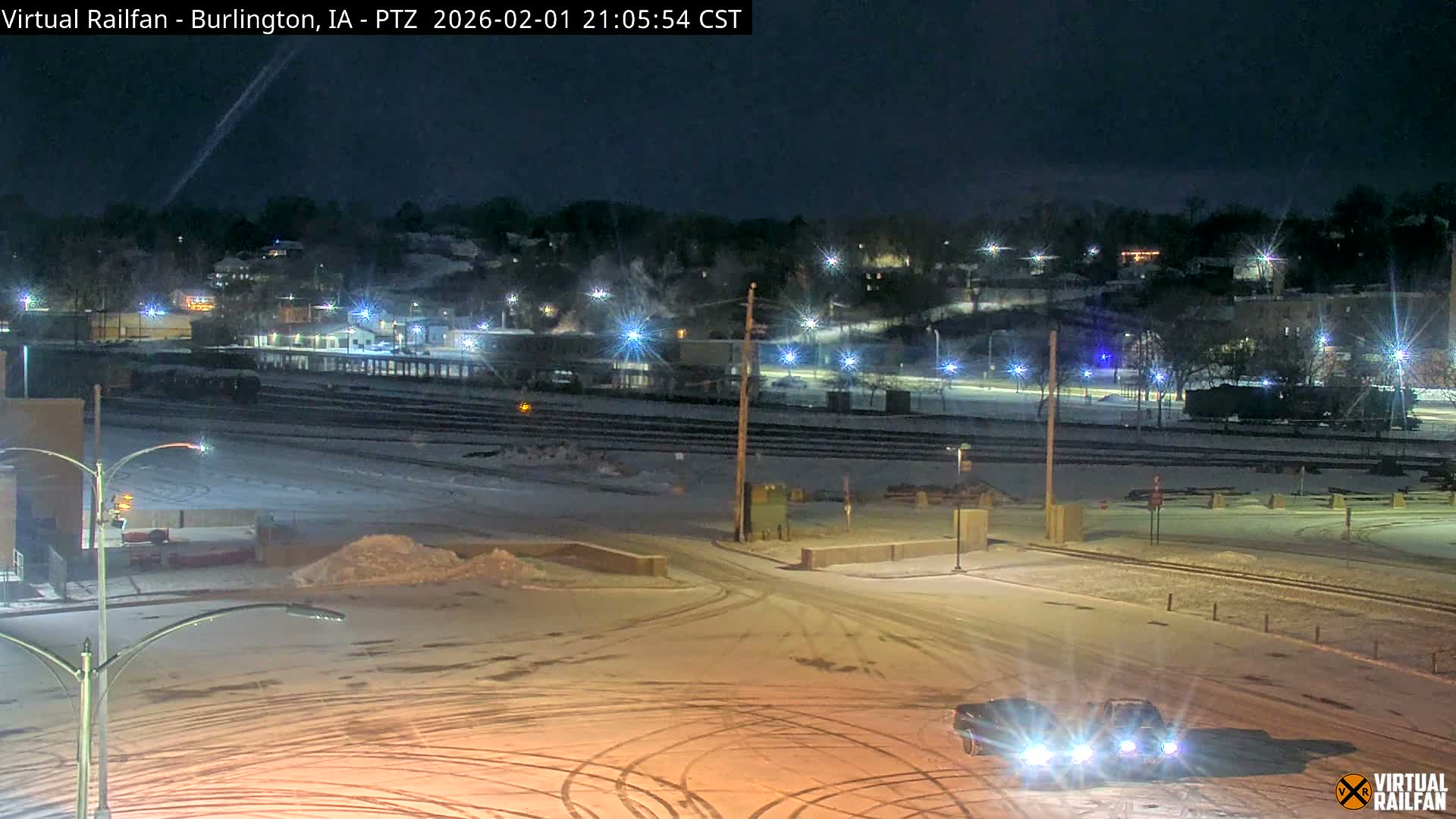 Burlington City & Mississippi River& BNSF Railway Burlington Station Live Cam - Burlington, Des Moines, Iowa, USA