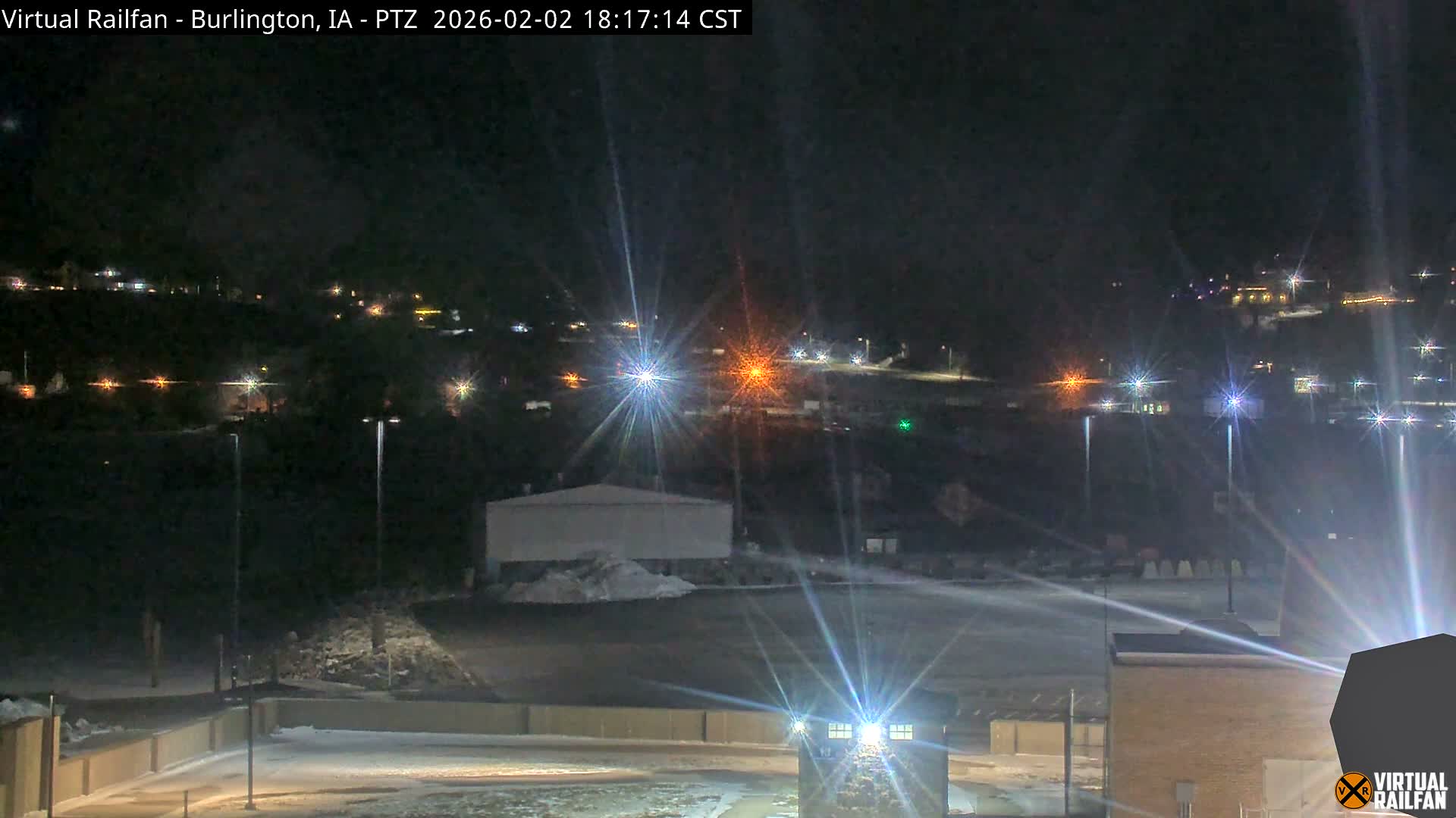 Burlington City & Mississippi River& BNSF Railway Burlington Station Live Cam - Burlington, Des Moines, Iowa, USA
