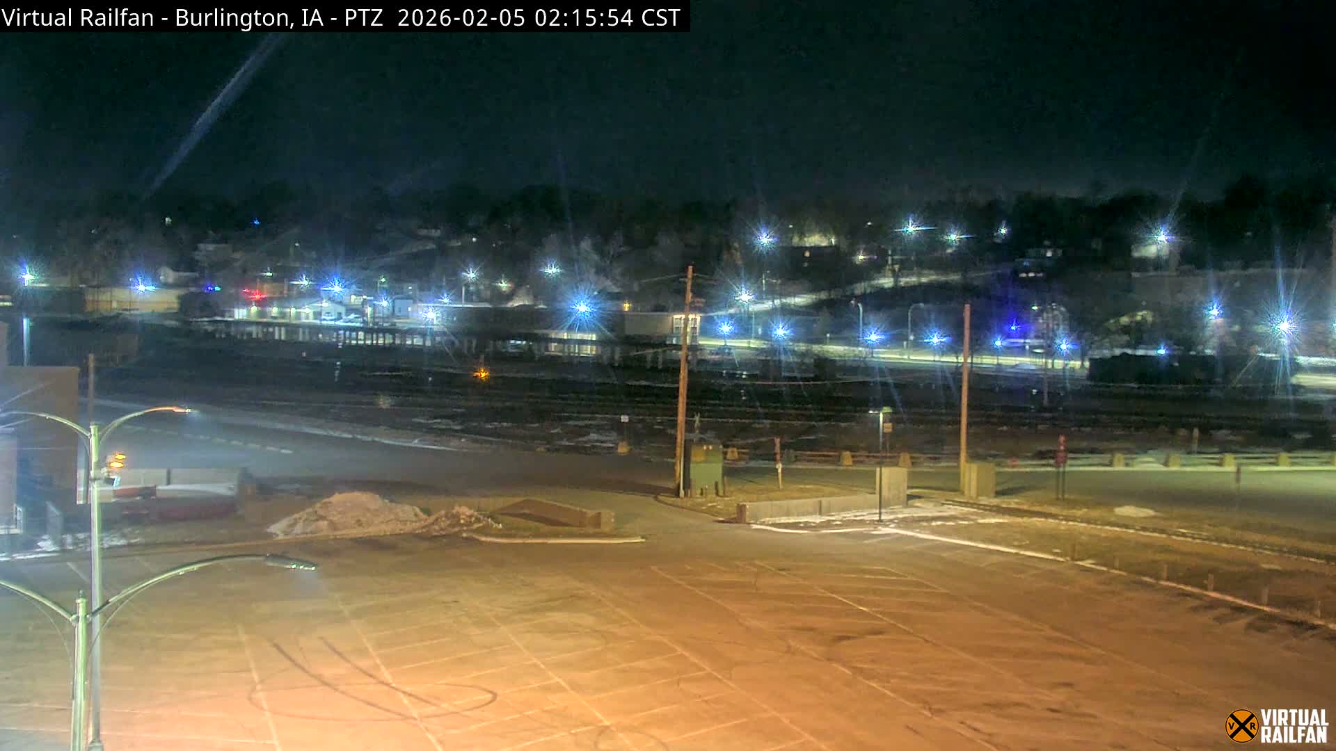 Burlington City & Mississippi River& BNSF Railway Burlington Station Live Cam - Burlington, Des Moines, Iowa, USA