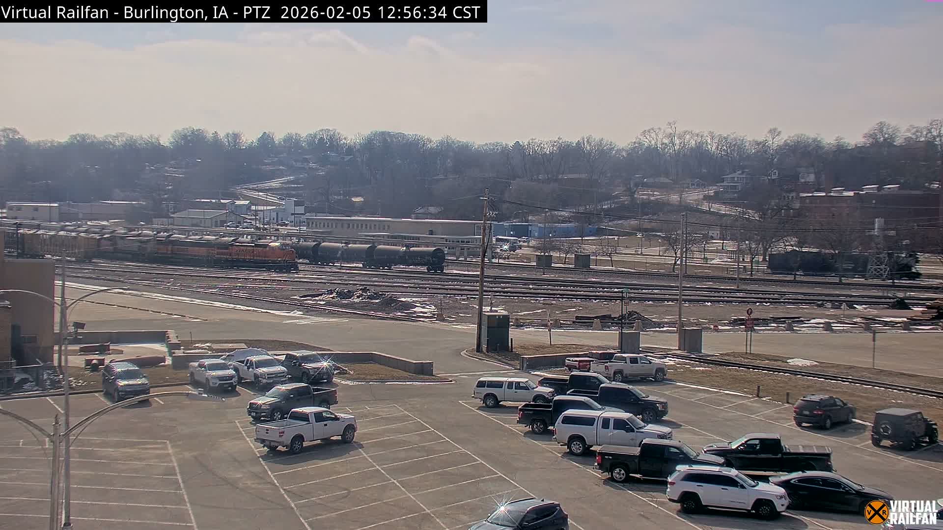 Burlington City & Mississippi River& BNSF Railway Burlington Station Live Cam - Burlington, Des Moines, Iowa, USA