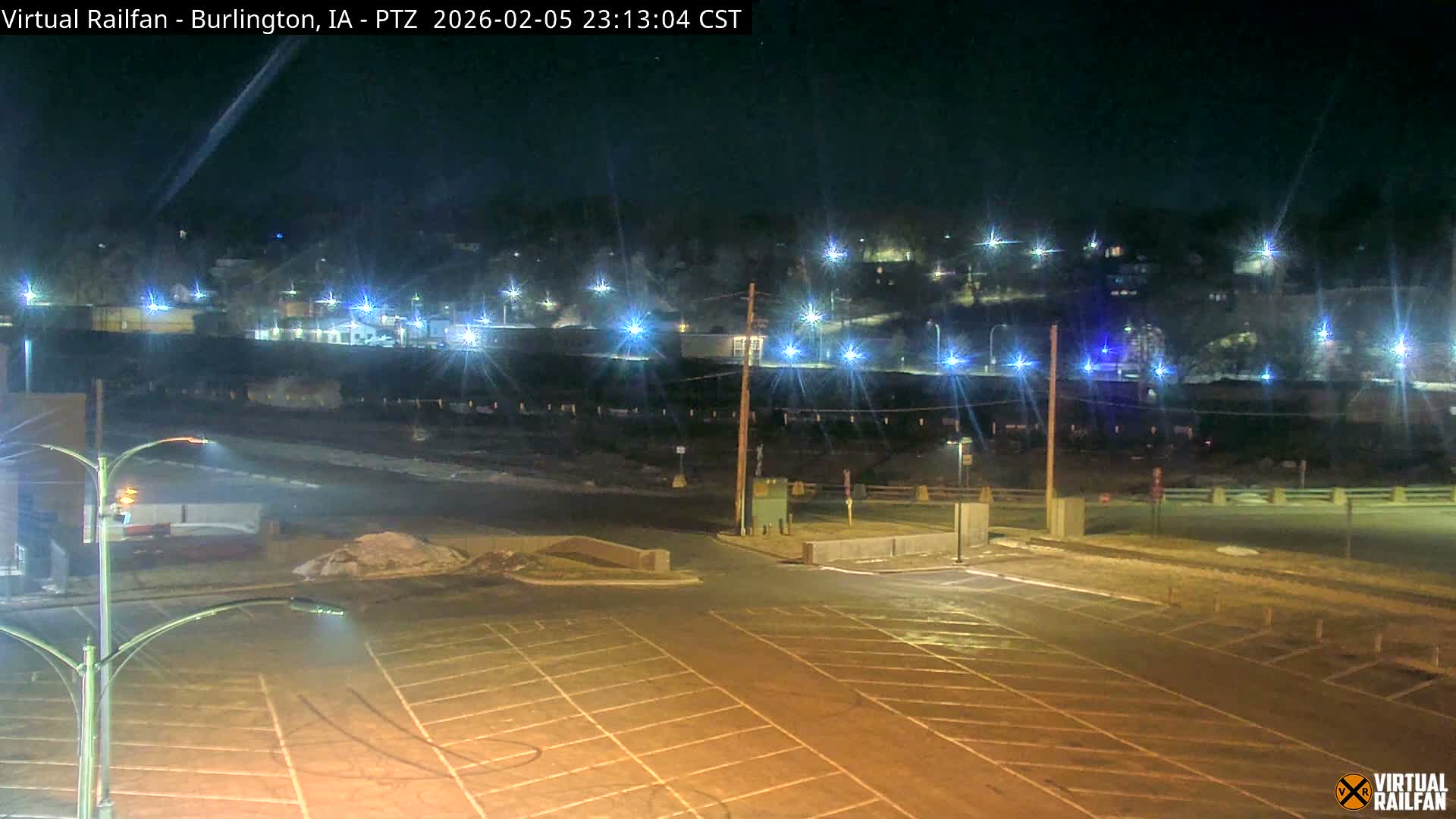 Burlington City & Mississippi River& BNSF Railway Burlington Station Live Cam - Burlington, Des Moines, Iowa, USA