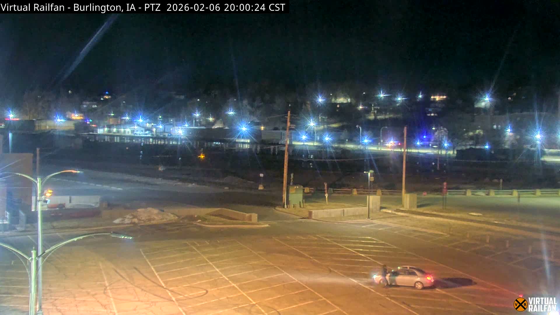 Burlington City & Mississippi River& BNSF Railway Burlington Station Live Cam - Burlington, Des Moines, Iowa, USA