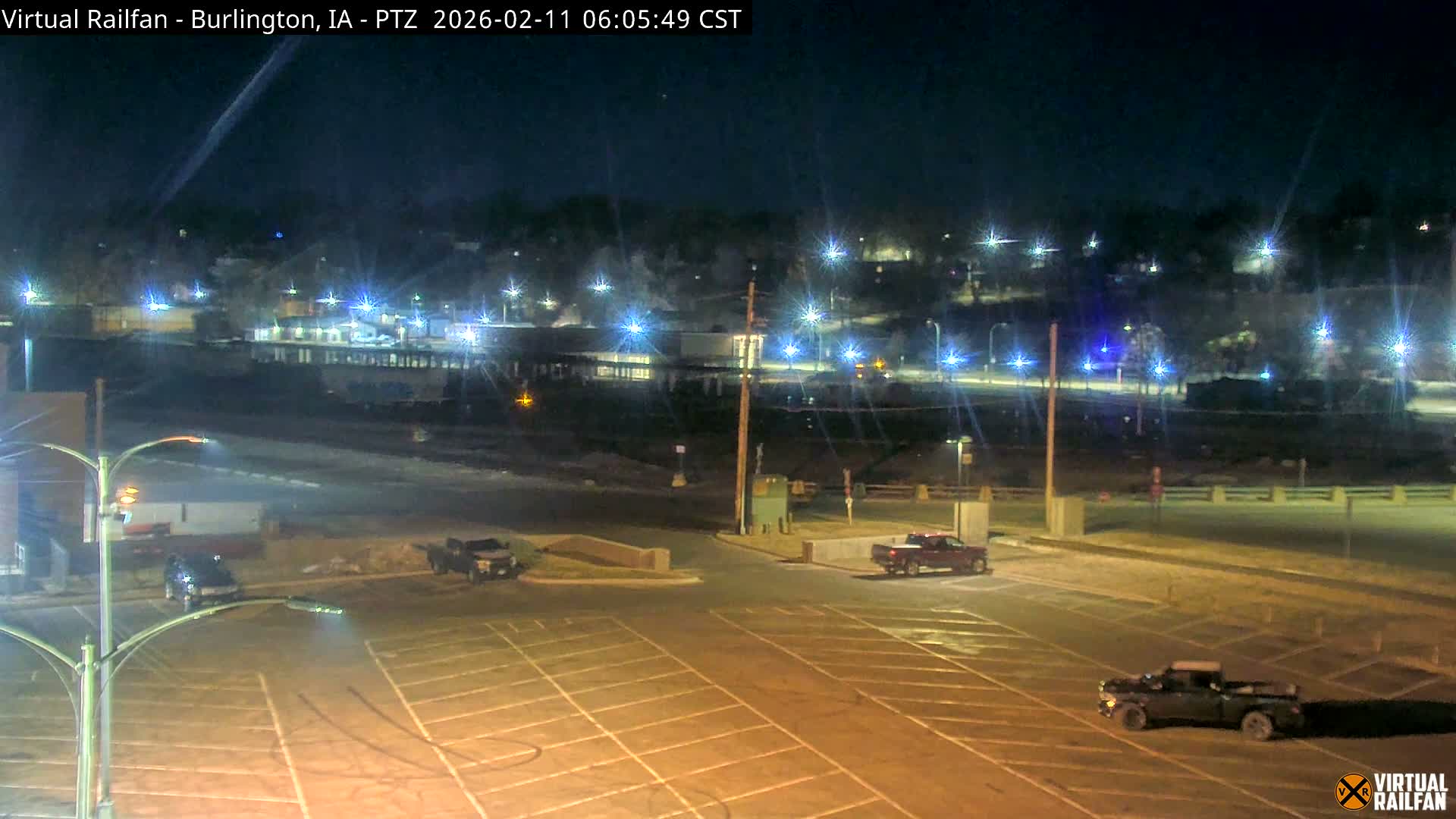 Burlington City & Mississippi River& BNSF Railway Burlington Station Live Cam - Burlington, Des Moines, Iowa, USA