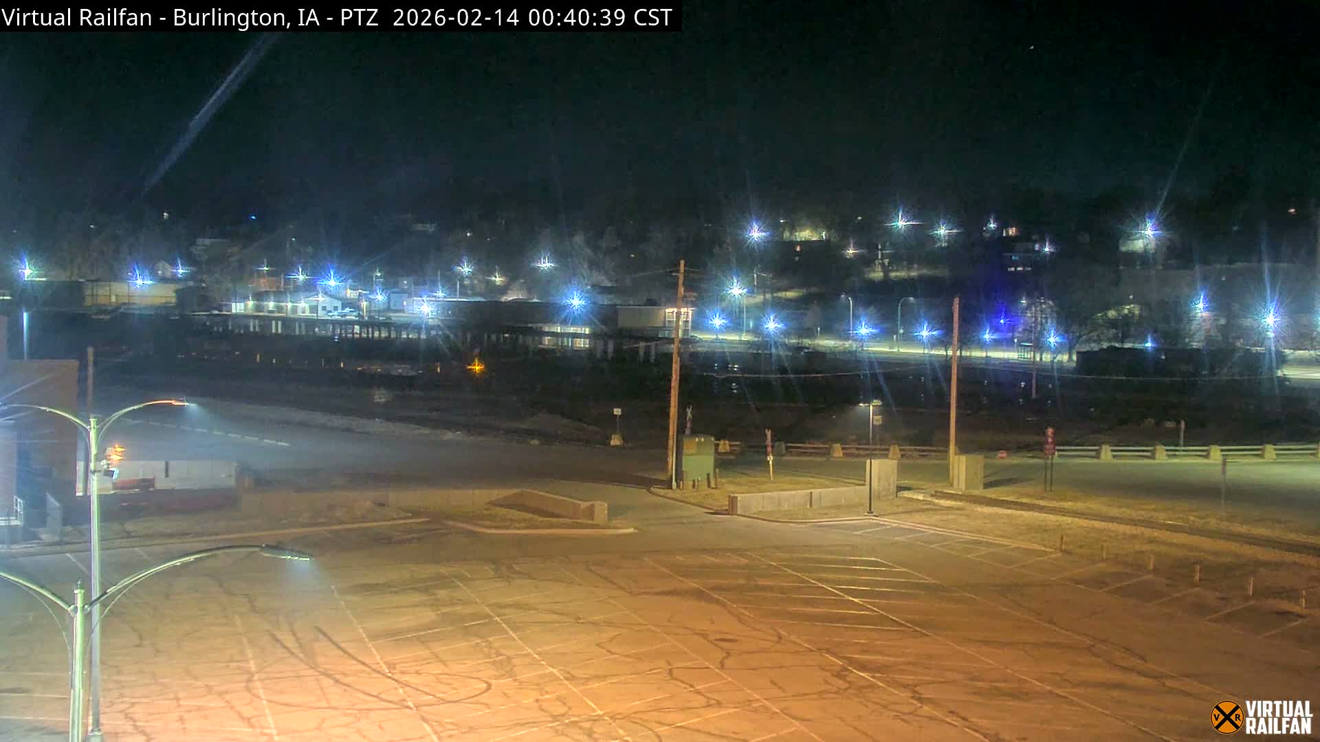 Burlington City & Mississippi River& BNSF Railway Burlington Station Live Cam - Burlington, Des Moines, Iowa, USA
