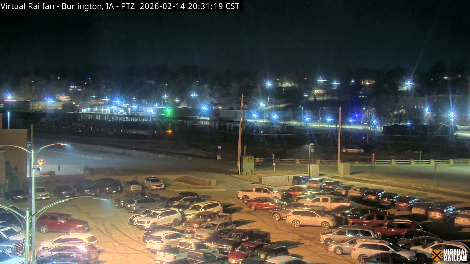 Burlington City & Mississippi River& BNSF Railway Burlington Station Live Cam - Burlington, Des Moines, Iowa, USA