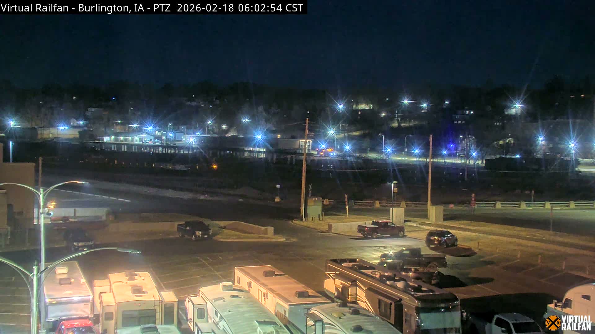 Burlington City & Mississippi River& BNSF Railway Burlington Station Live Cam - Burlington, Des Moines, Iowa, USA