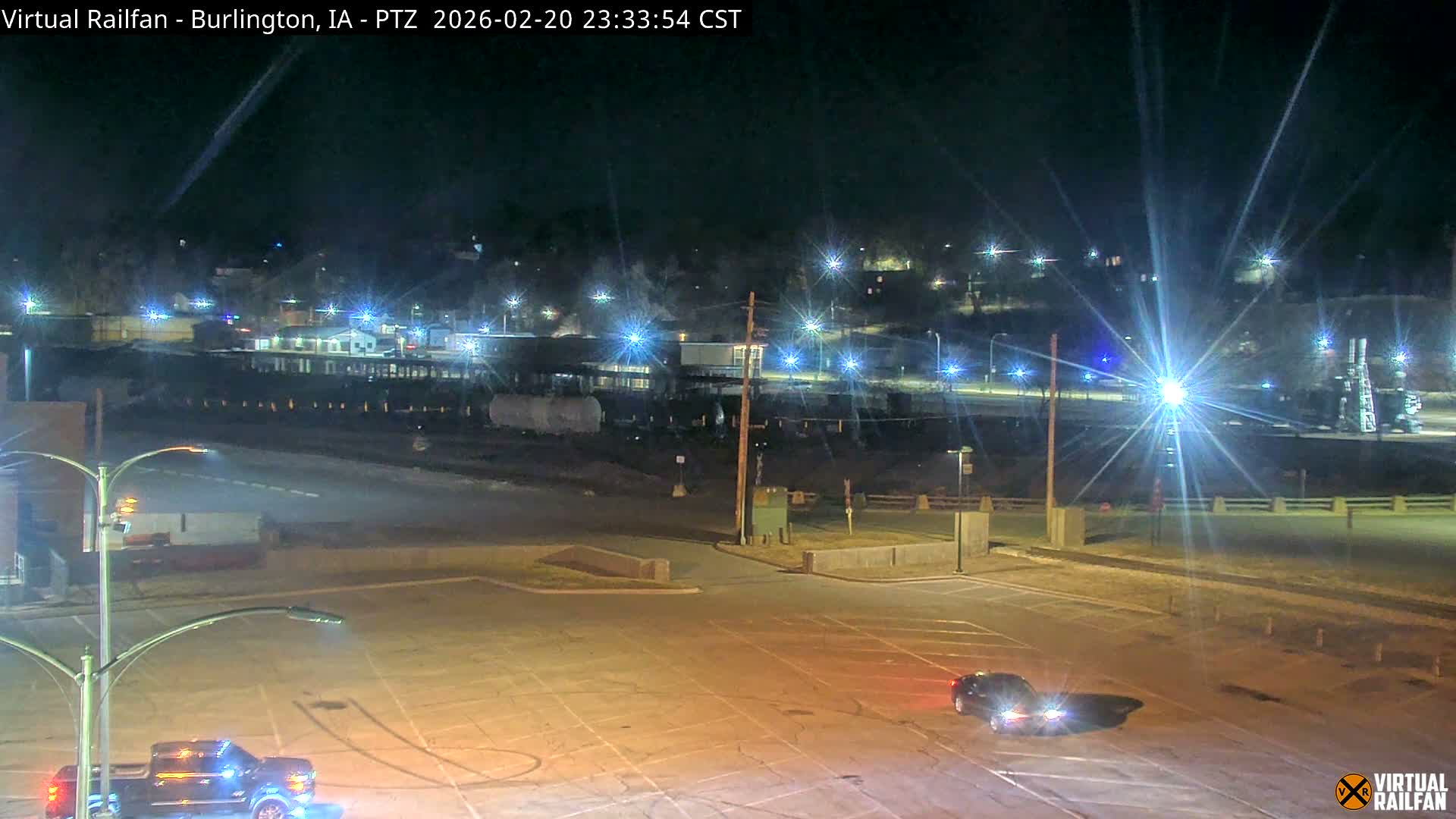 Burlington City & Mississippi River& BNSF Railway Burlington Station Live Cam - Burlington, Des Moines, Iowa, USA