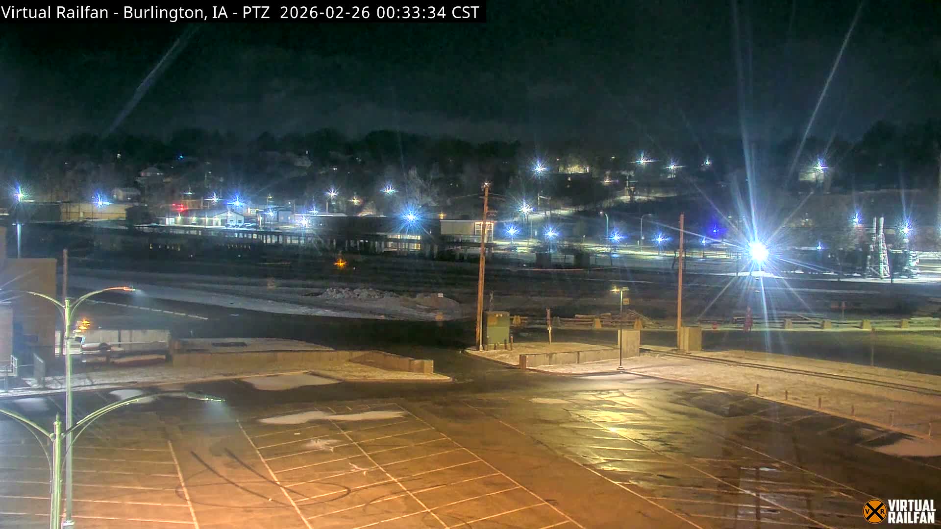 Burlington City & Mississippi River& BNSF Railway Burlington Station Live Cam - Burlington, Des Moines, Iowa, USA