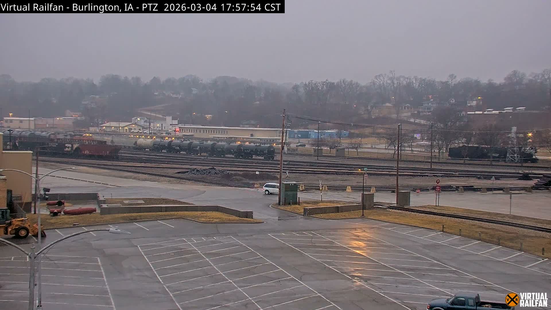 Burlington City & Mississippi River& BNSF Railway Burlington Station Live Cam - Burlington, Des Moines, Iowa, USA
