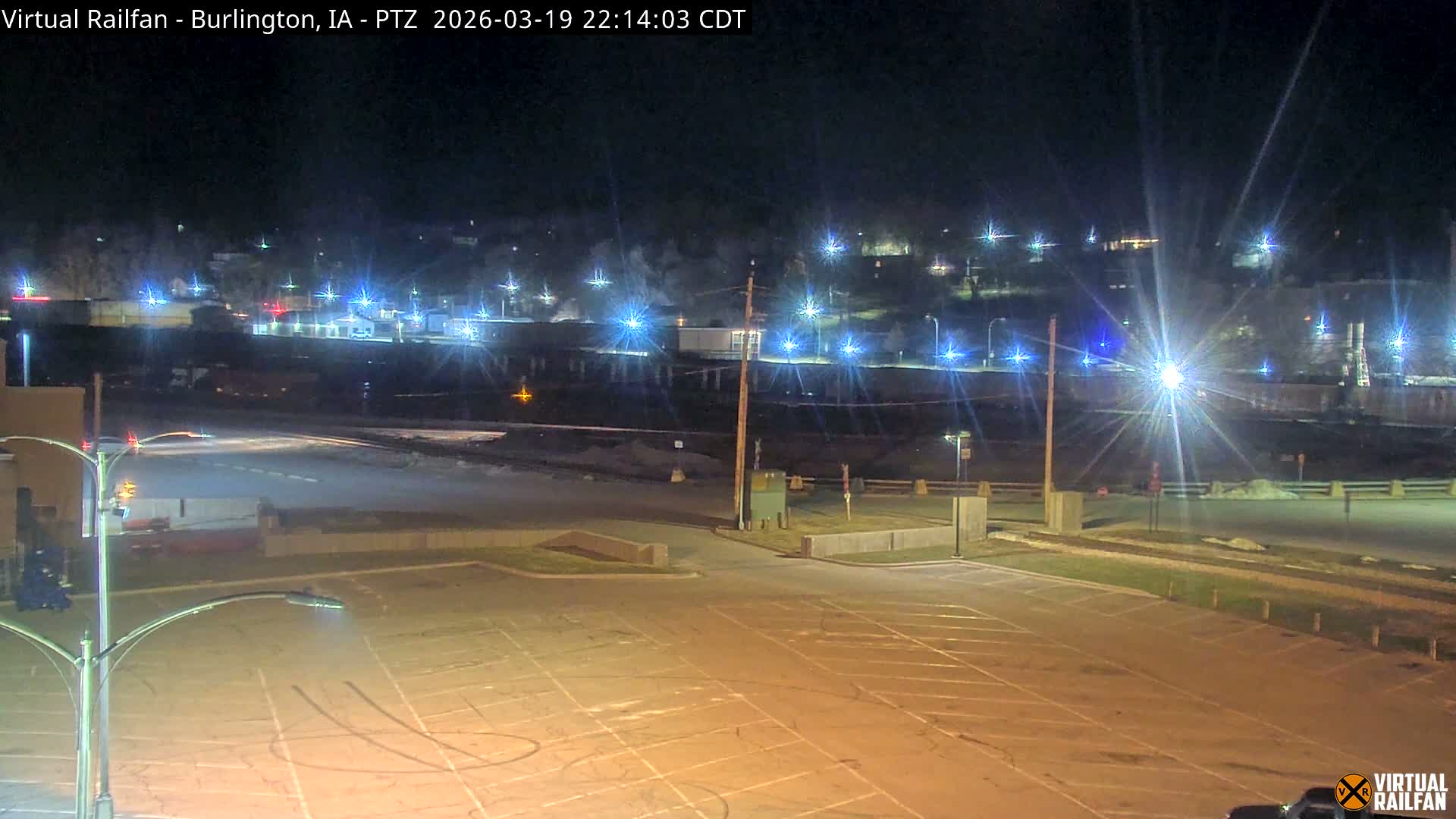 Burlington City & Mississippi River& BNSF Railway Burlington Station Live Cam - Burlington, Des Moines, Iowa, USA
