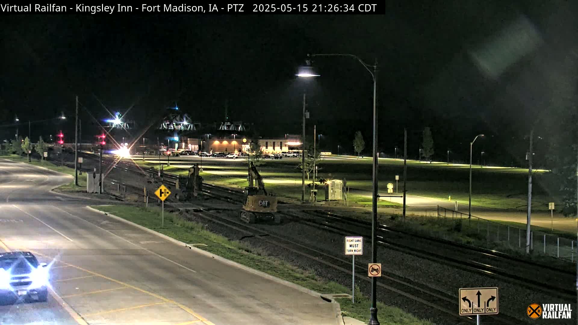 Fort Madison Bridge & Mississippi River & Fort Madison Train Amtrak Station Live Cam - Fort Madison, Lee, Iowa, USA