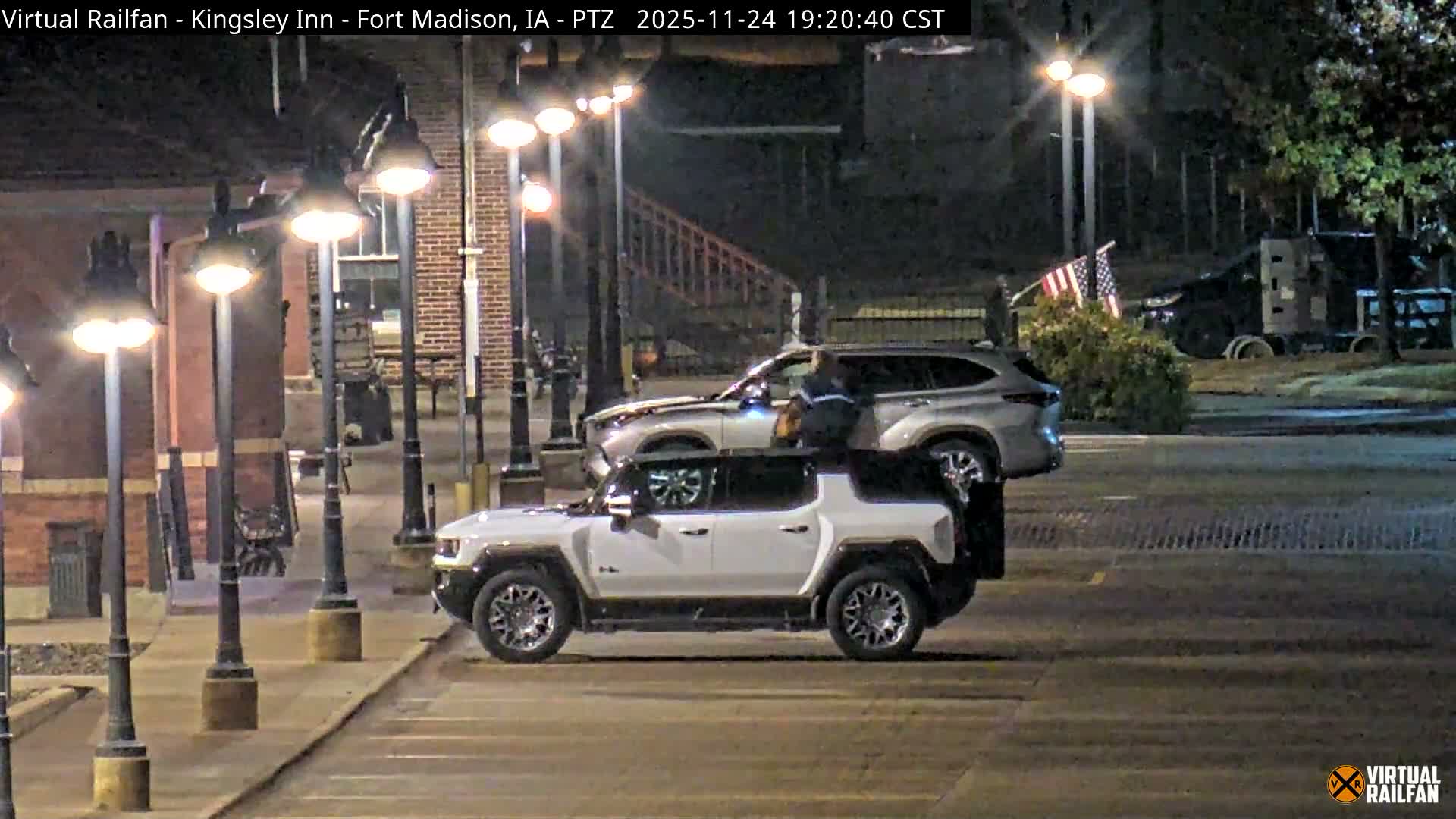 Fort Madison Bridge & Mississippi River & Fort Madison Train Amtrak Station Live Cam - Fort Madison, Lee, Iowa, USA