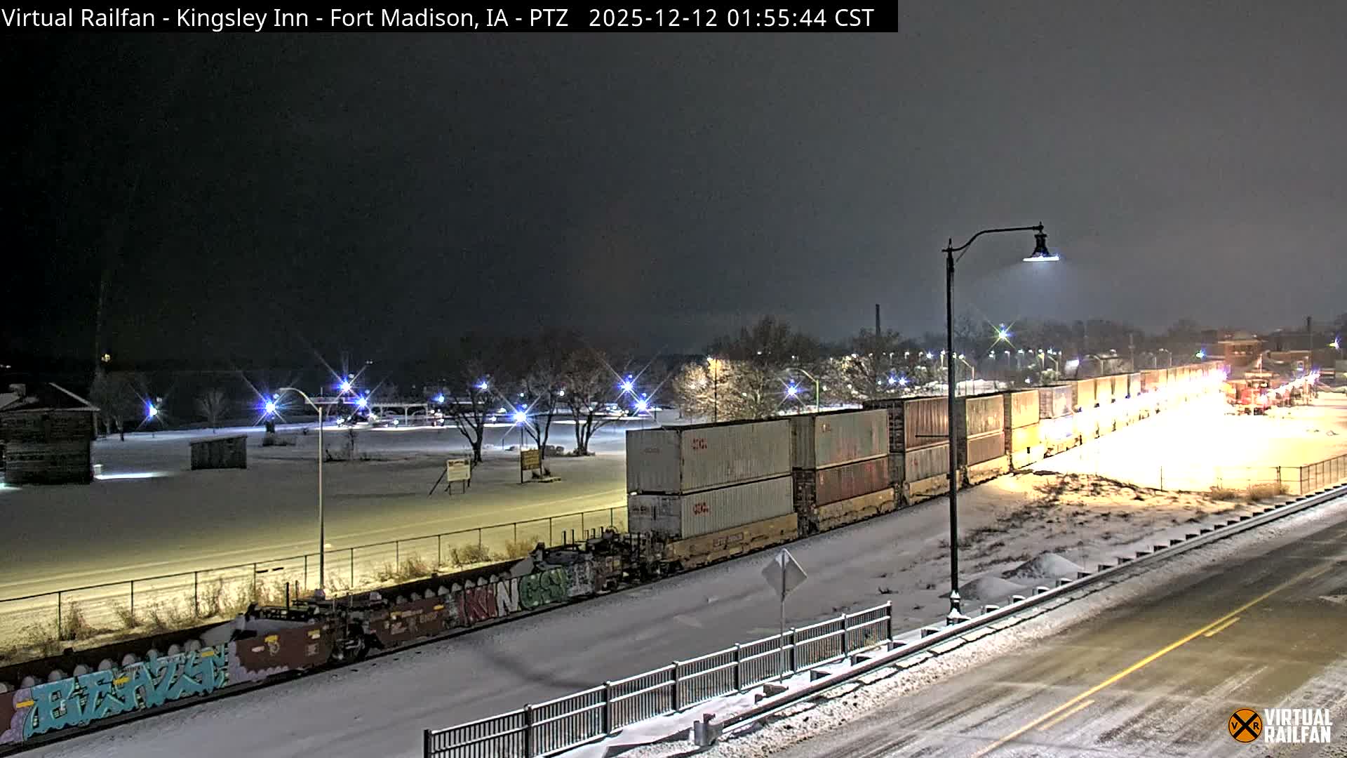 Fort Madison Bridge & Mississippi River & Fort Madison Train Amtrak Station Live Cam - Fort Madison, Lee, Iowa, USA