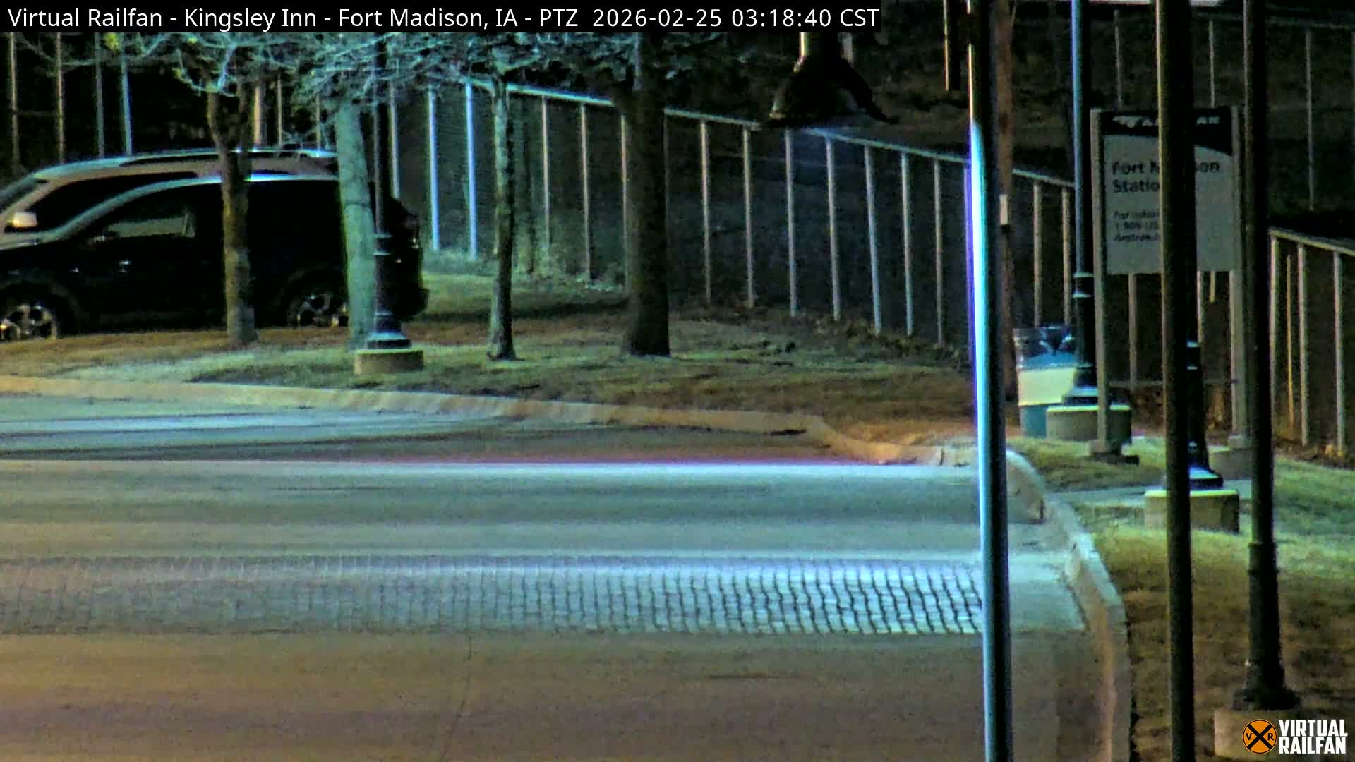Fort Madison Bridge & Mississippi River & Fort Madison Train Amtrak Station Live Cam - Fort Madison, Lee, Iowa, USA