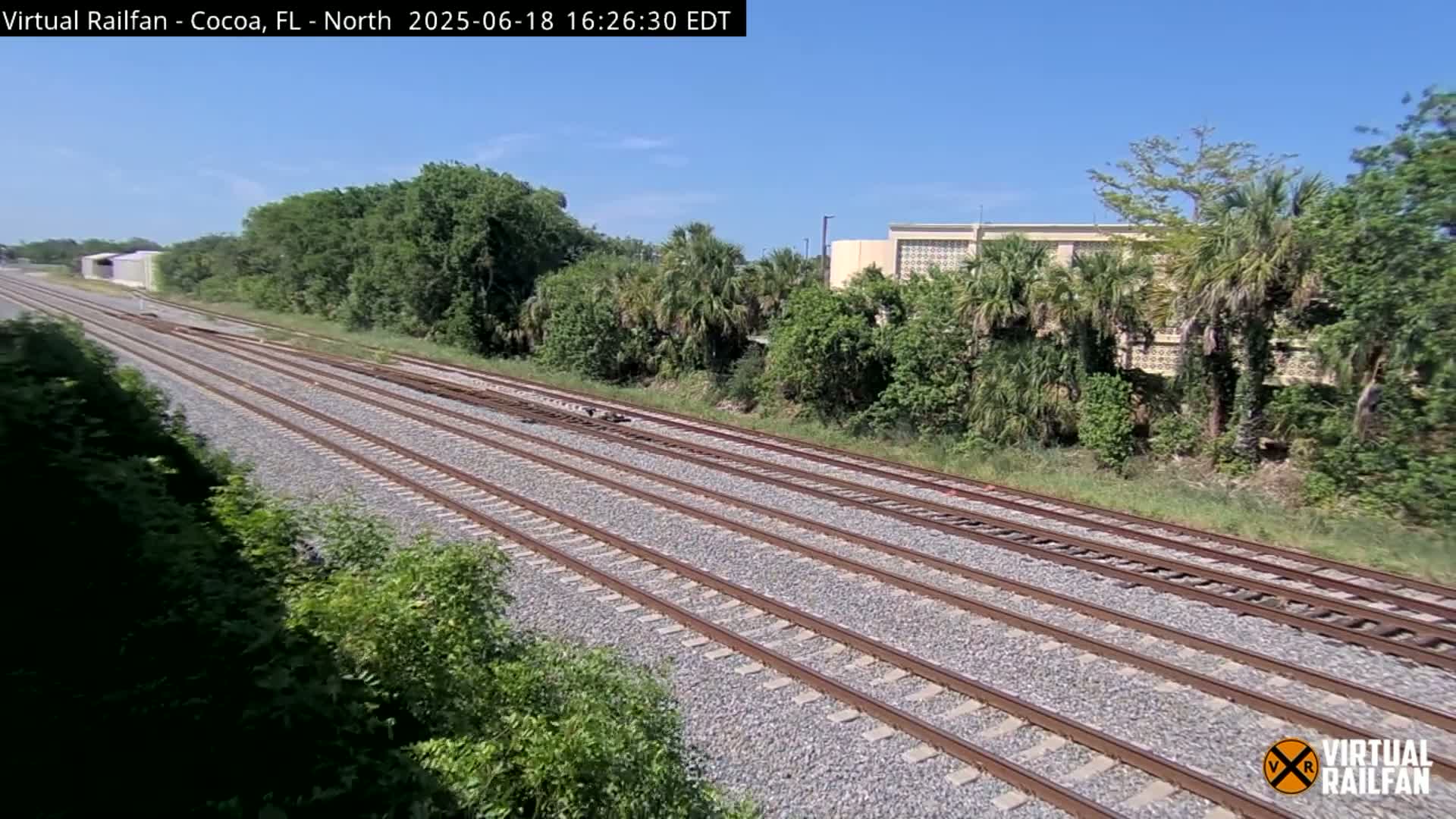 Cocoa, Florida East Coast Railway Brightline Live Cam - Cocoa, Brevard, Florida, USA
