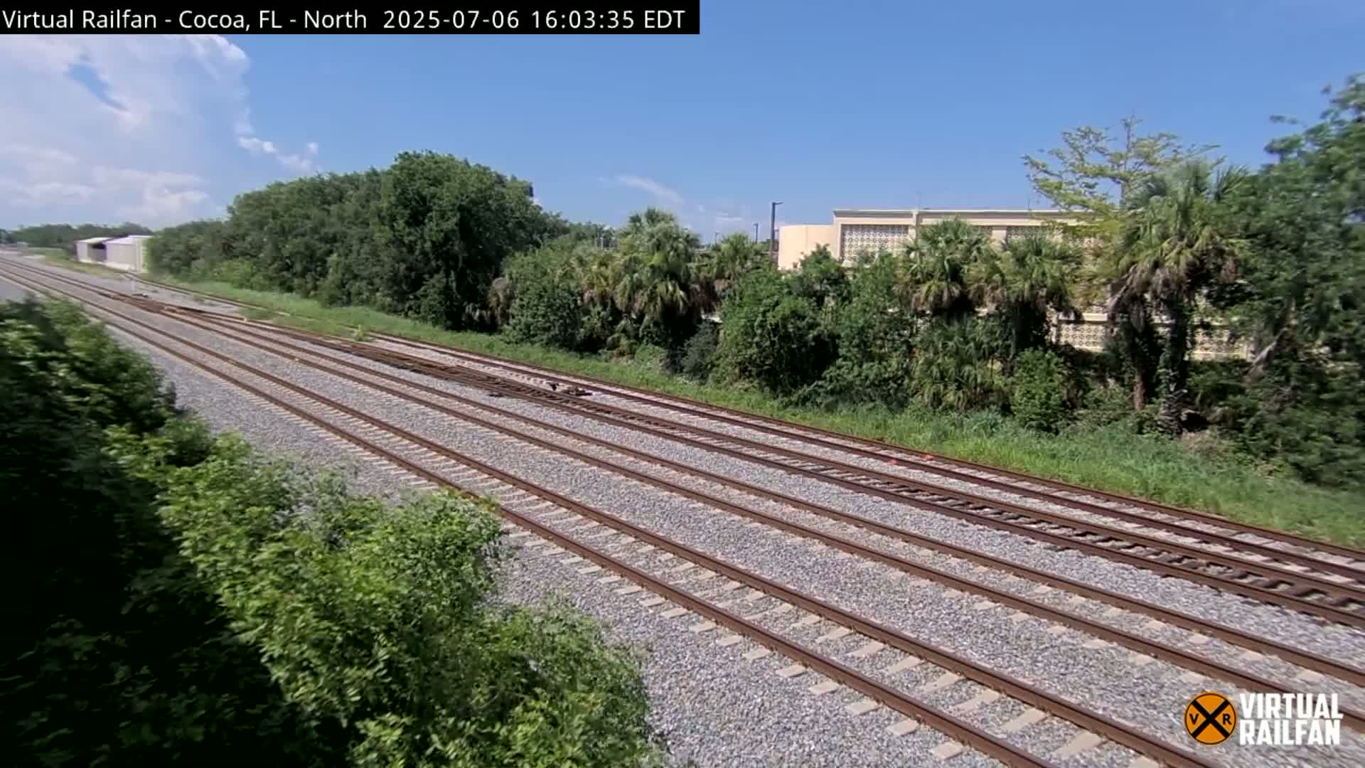 Cocoa, Florida East Coast Railway Brightline Live Cam - Cocoa, Brevard, Florida, USA