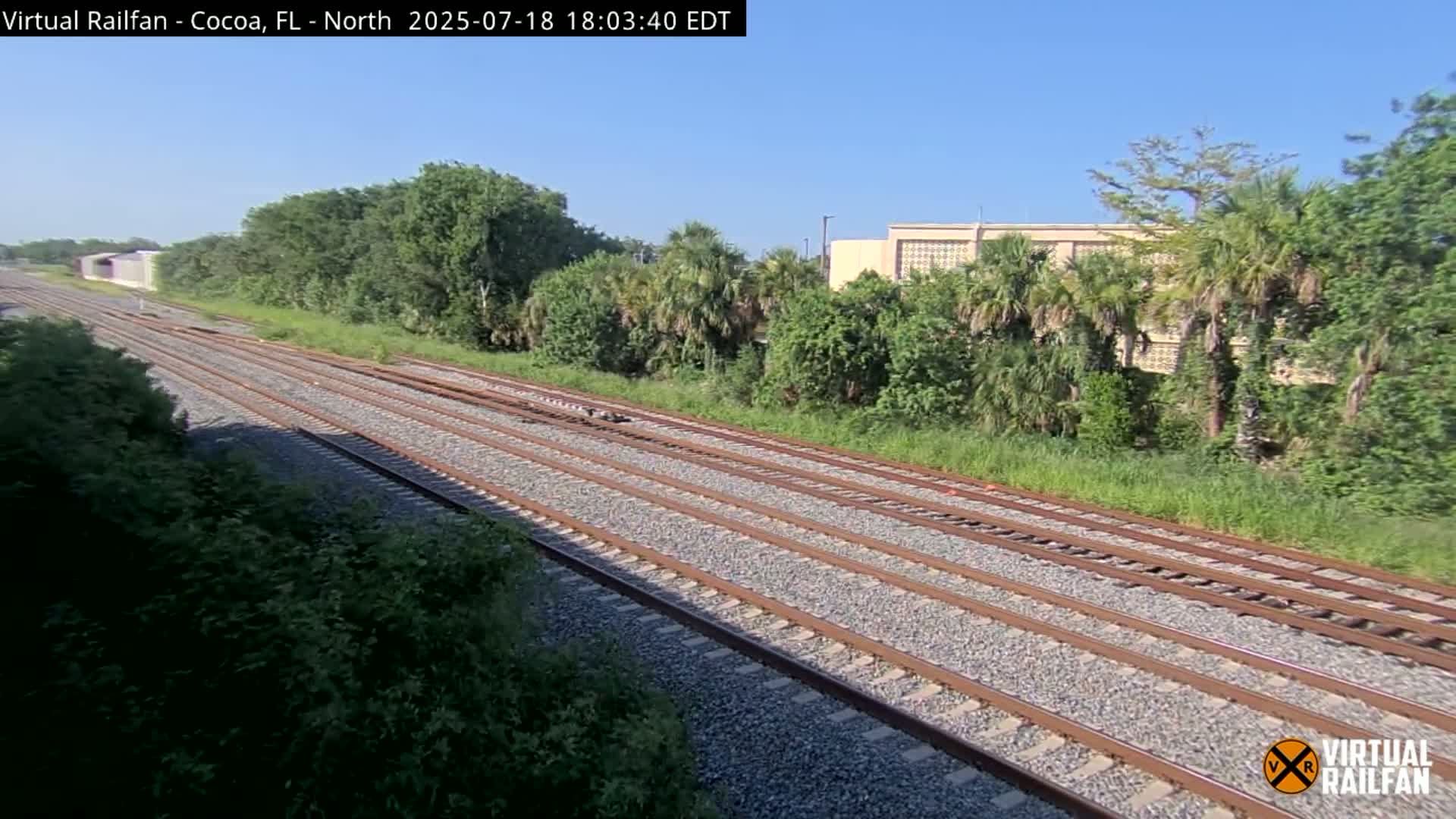 Cocoa, Florida East Coast Railway Brightline Live Cam - Cocoa, Brevard, Florida, USA