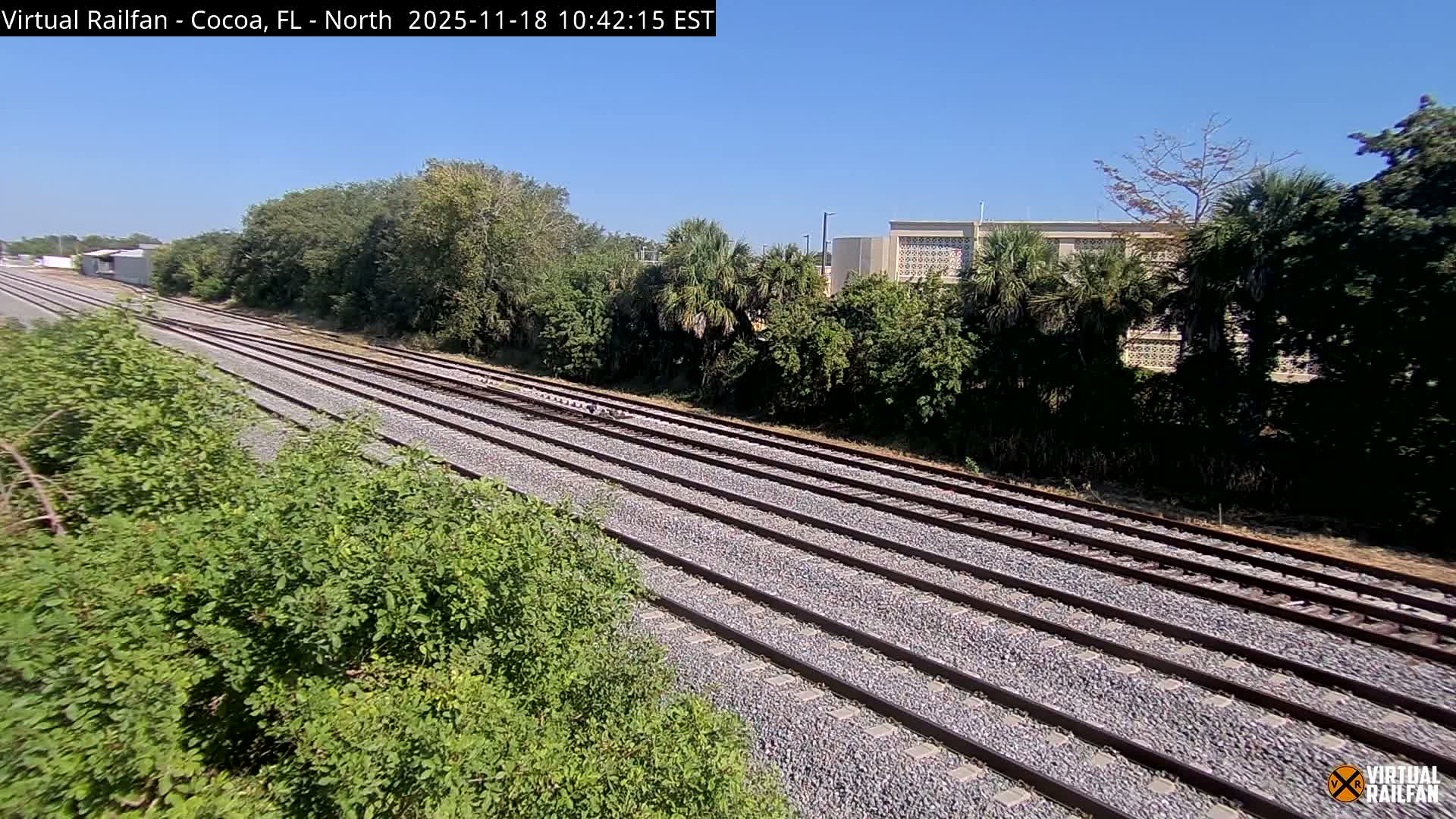 Cocoa, Florida East Coast Railway Brightline Live Cam - Cocoa, Brevard, Florida, USA