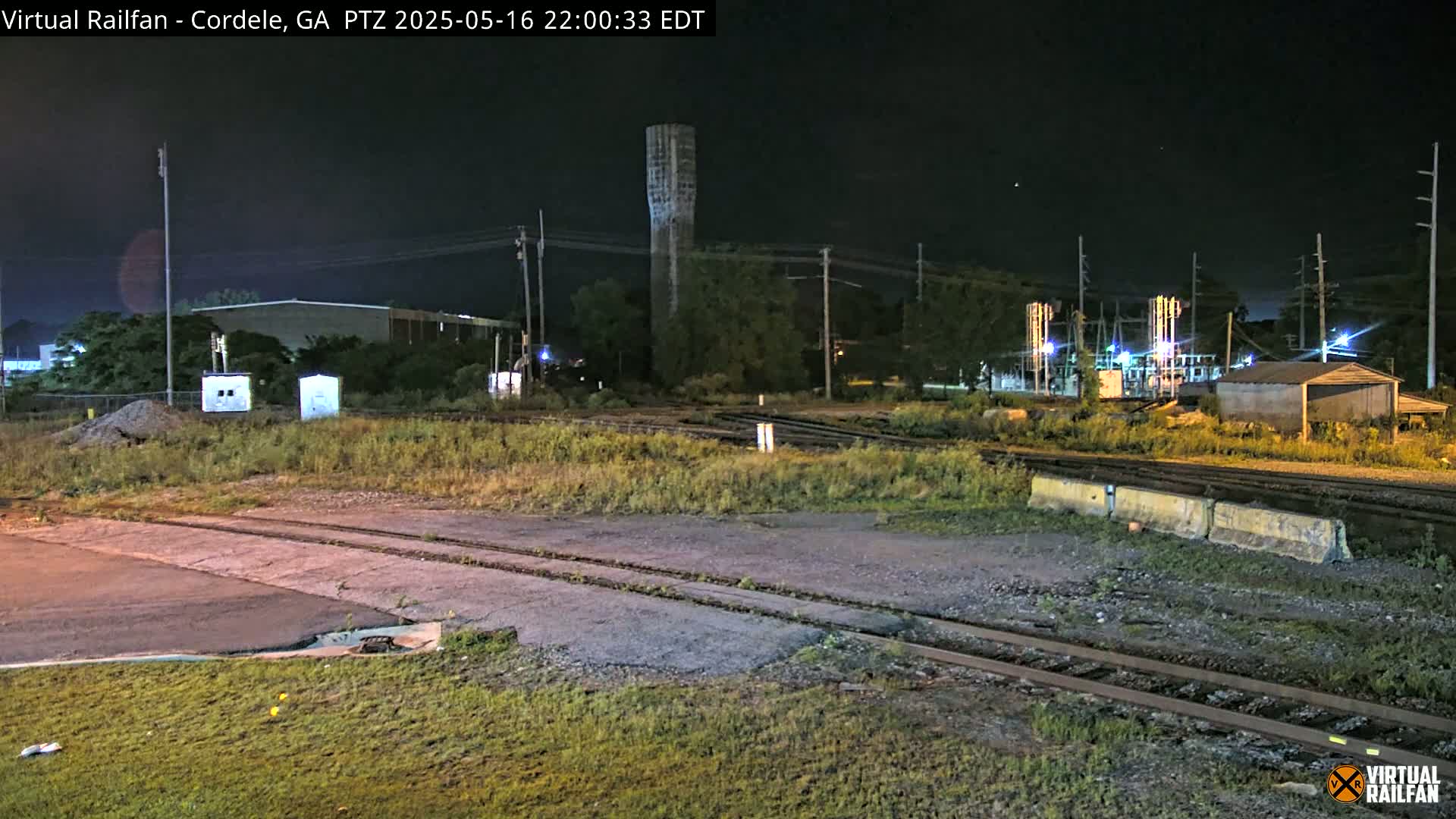 Cordele Railway Park &  CSX/NS&NOG Trains Junction Live Cam - Cordele, Crisp, Georgia, USA | Virtual Railfan  LIVE ! 2025-03-09 23:19